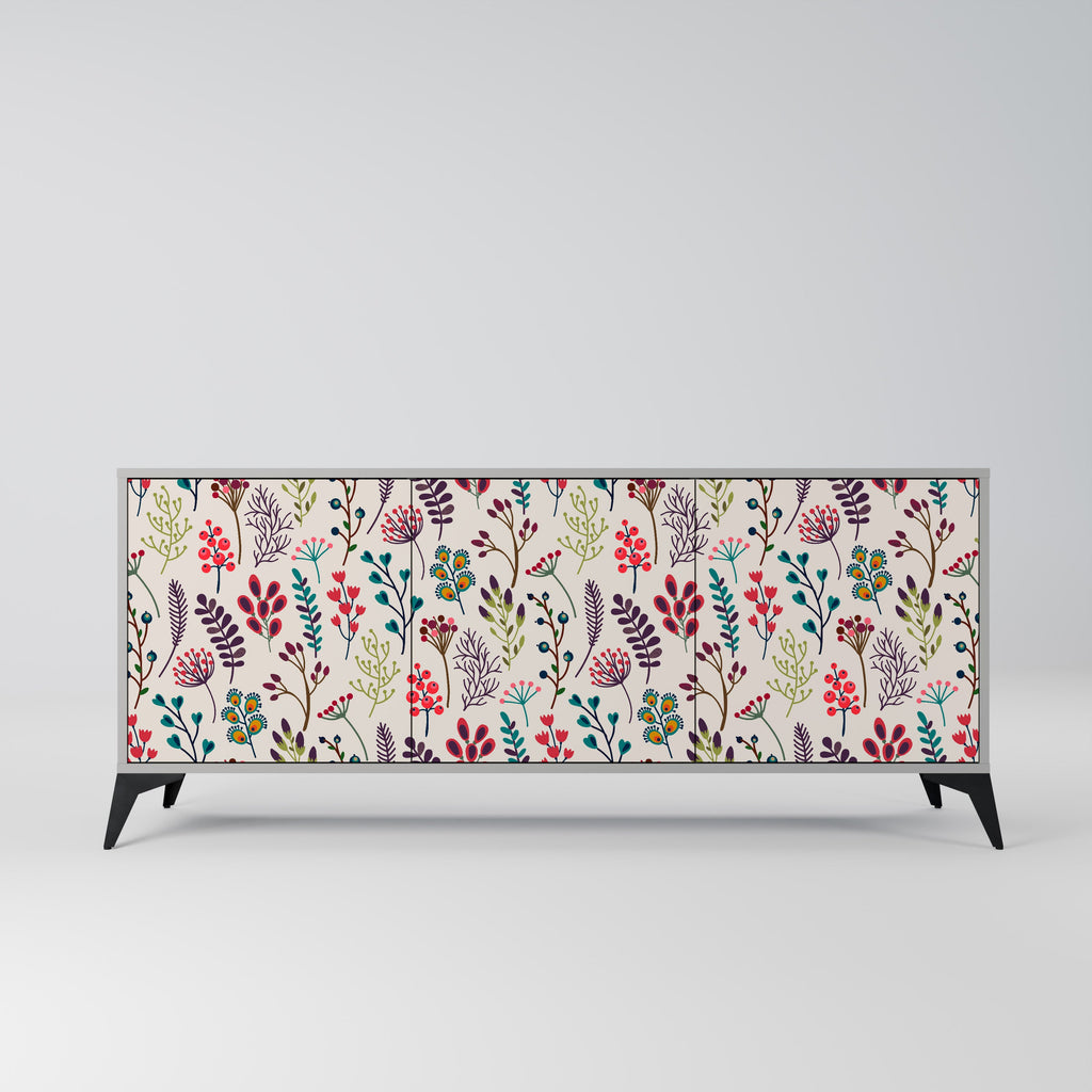 Buffet 3 portes AUTUMN SUNDRIES en finition grise