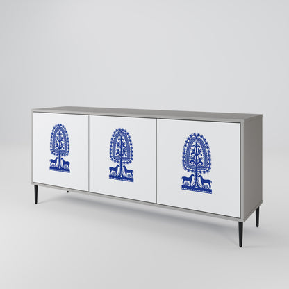 POLISH FOLK ART 3-Door Sideboard