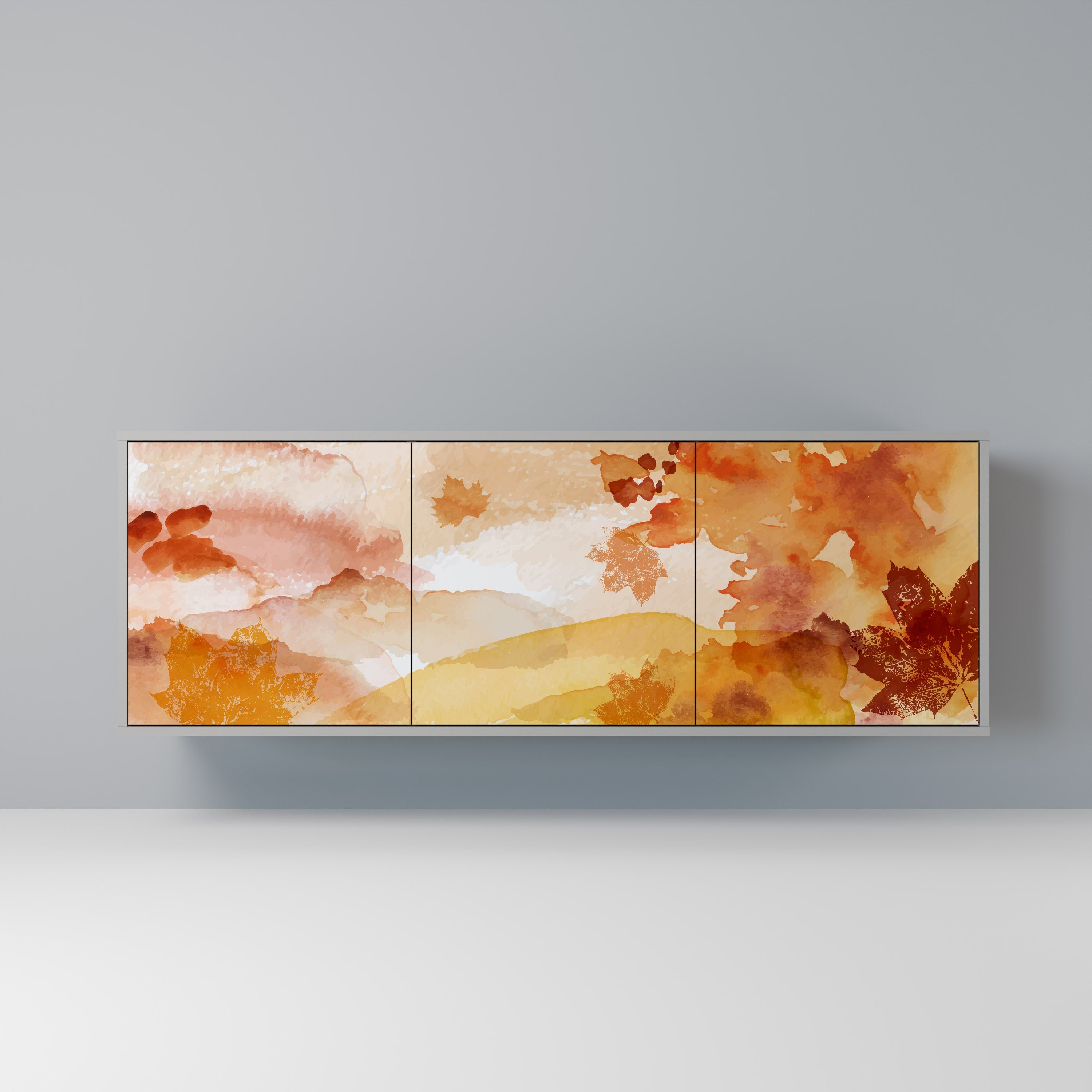 Buffet 3 portes TRACES OF AUTUMN finition grise