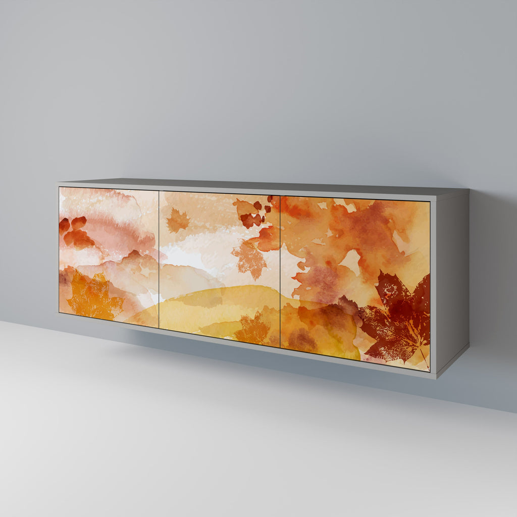 Buffet 3 portes TRACES OF AUTUMN finition grise