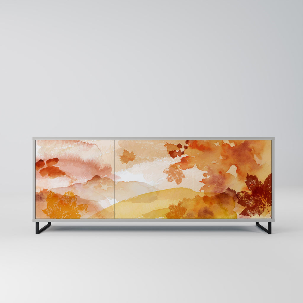 Buffet 3 portes TRACES OF AUTUMN finition grise