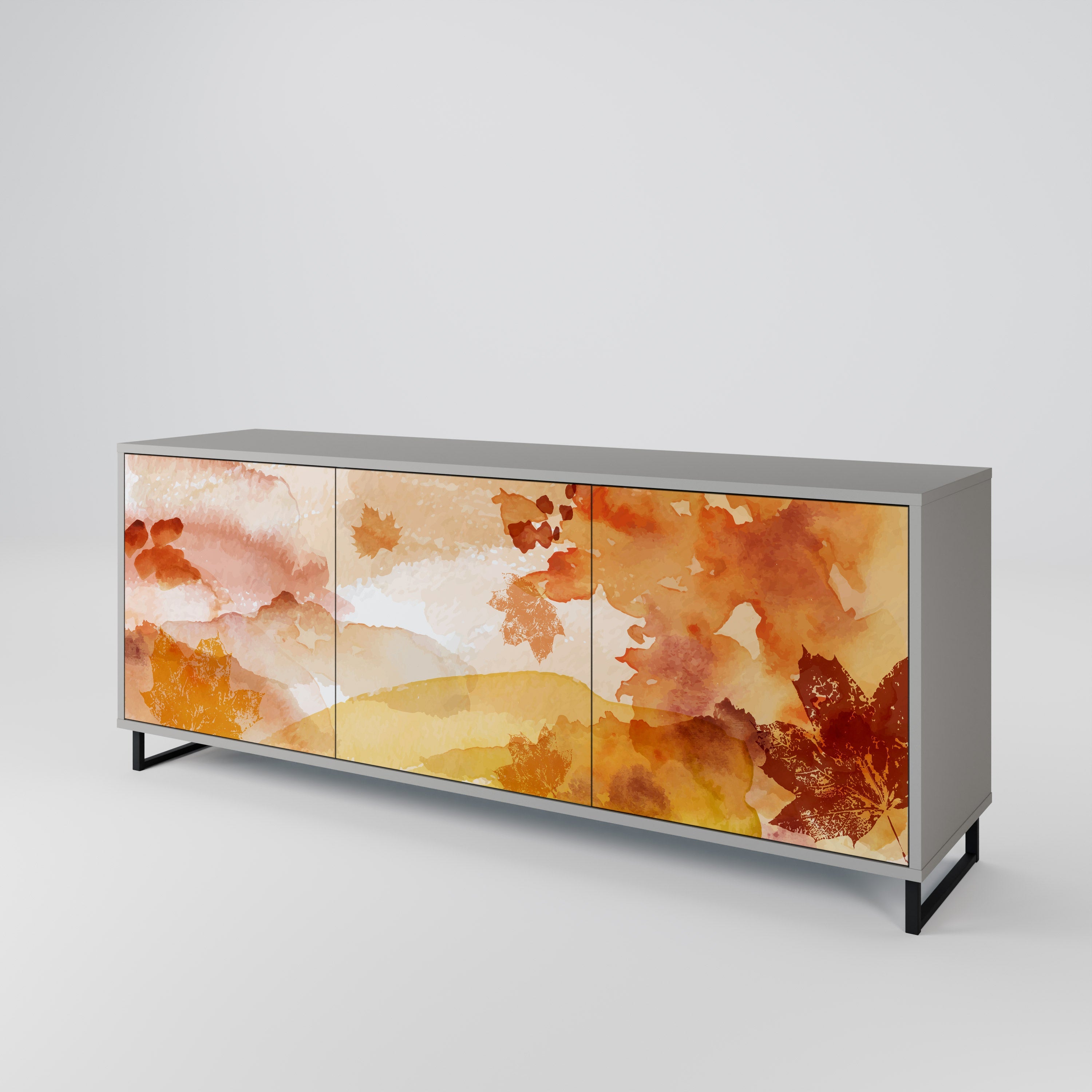 Buffet 3 portes TRACES OF AUTUMN finition grise