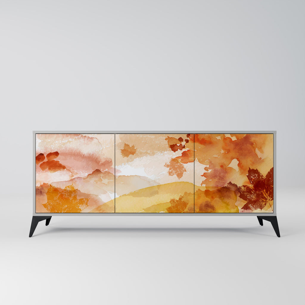 Buffet 3 portes TRACES OF AUTUMN finition grise