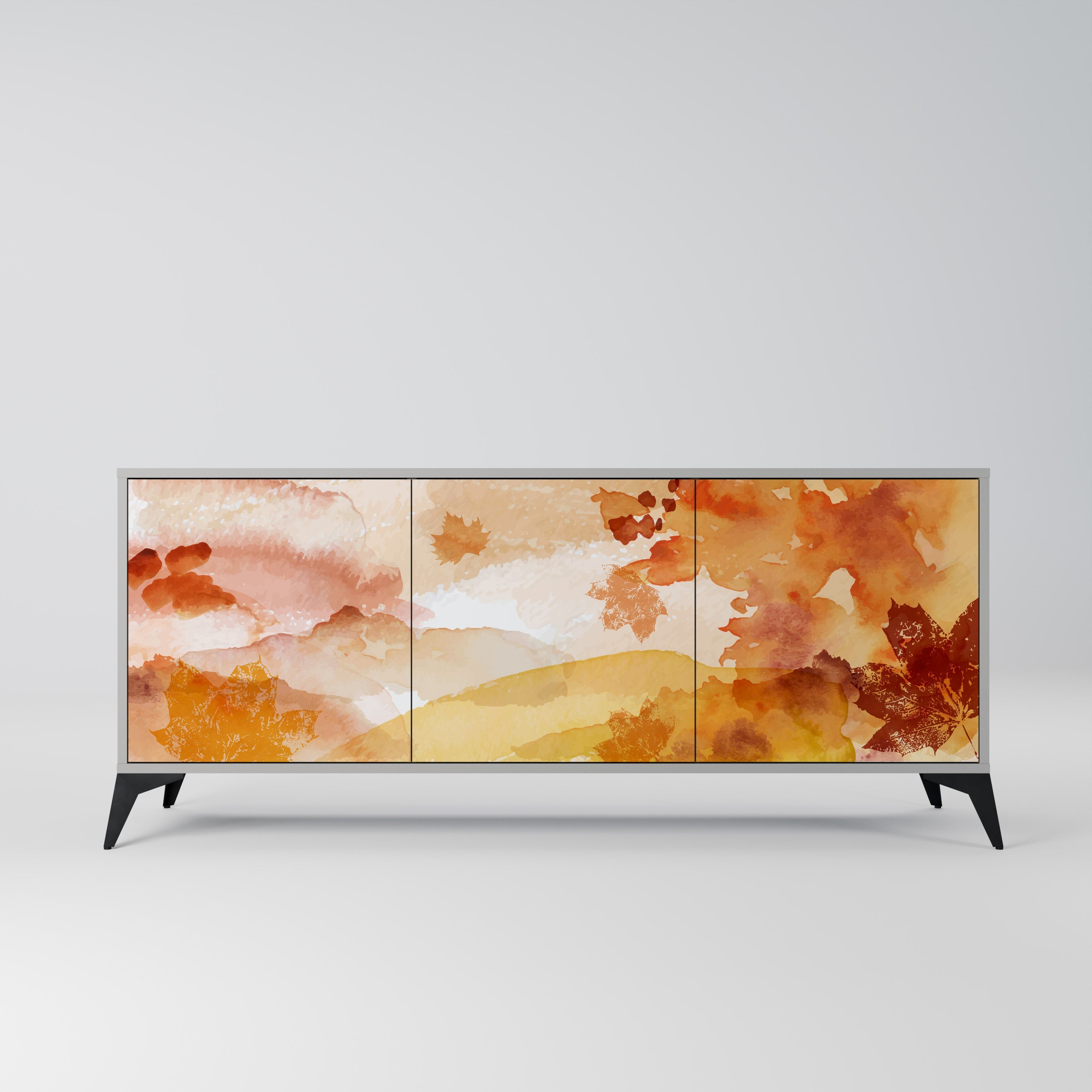 Buffet 3 portes TRACES OF AUTUMN finition grise