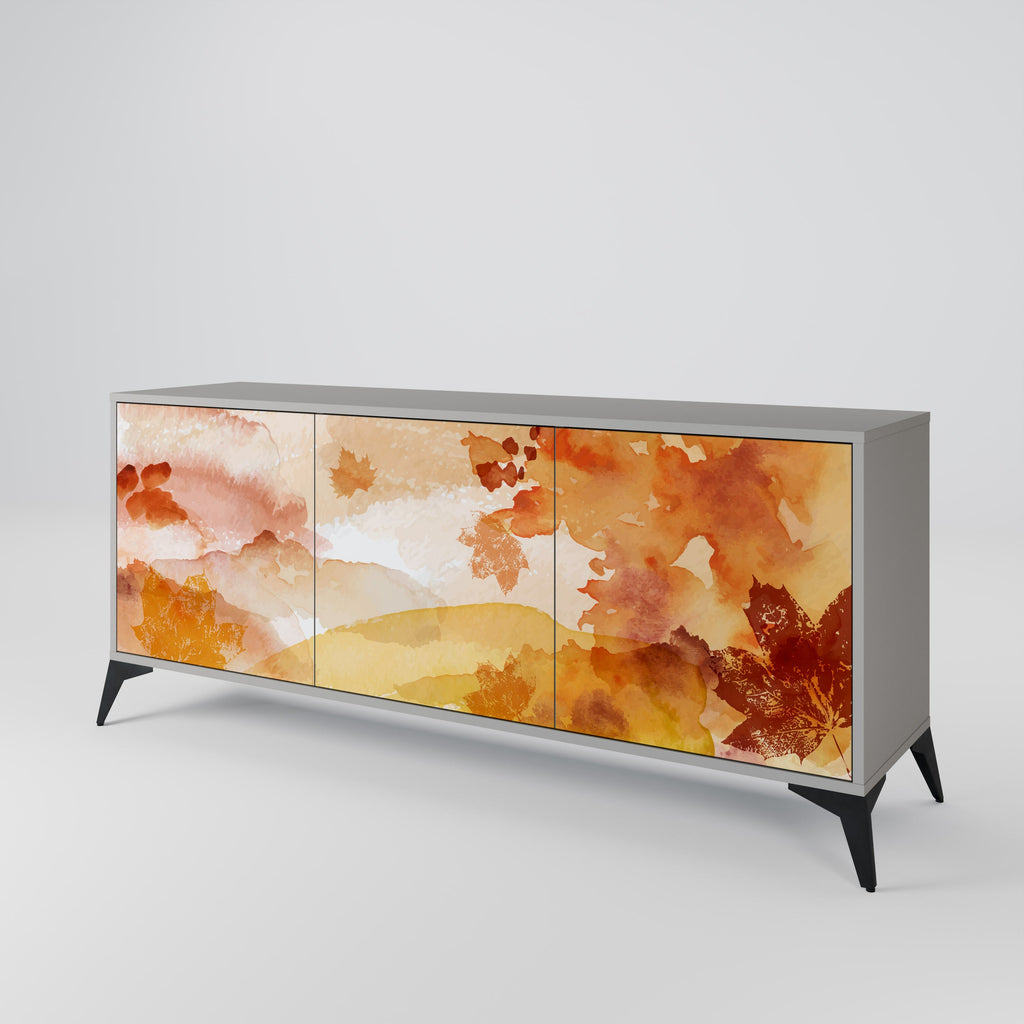 Buffet 3 portes TRACES OF AUTUMN finition grise