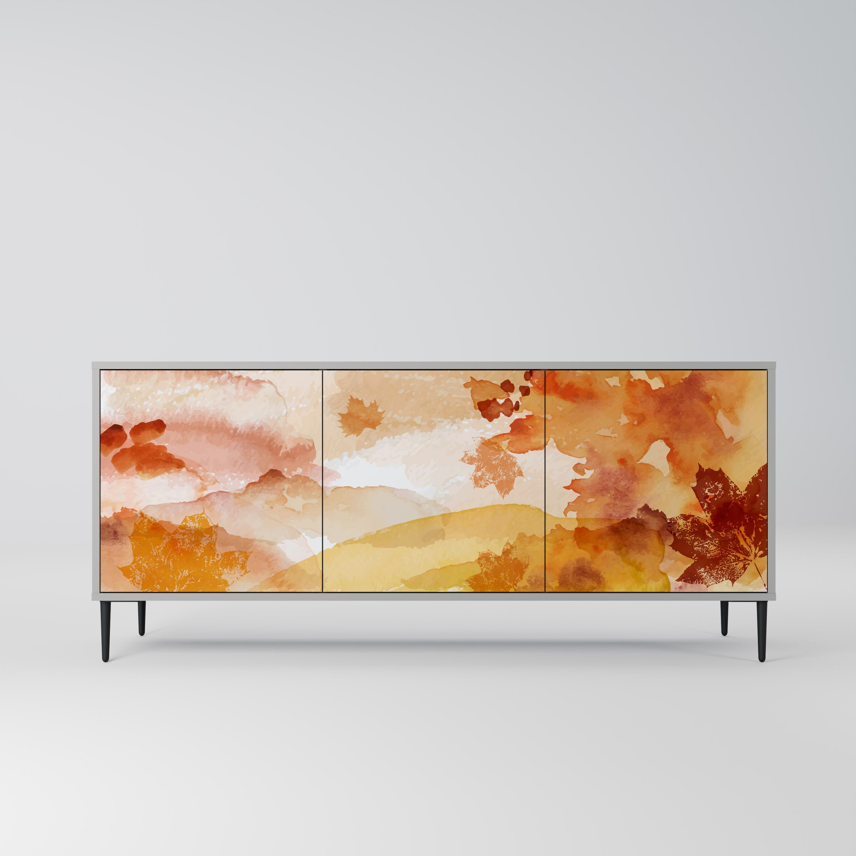 Buffet 3 portes TRACES OF AUTUMN finition grise