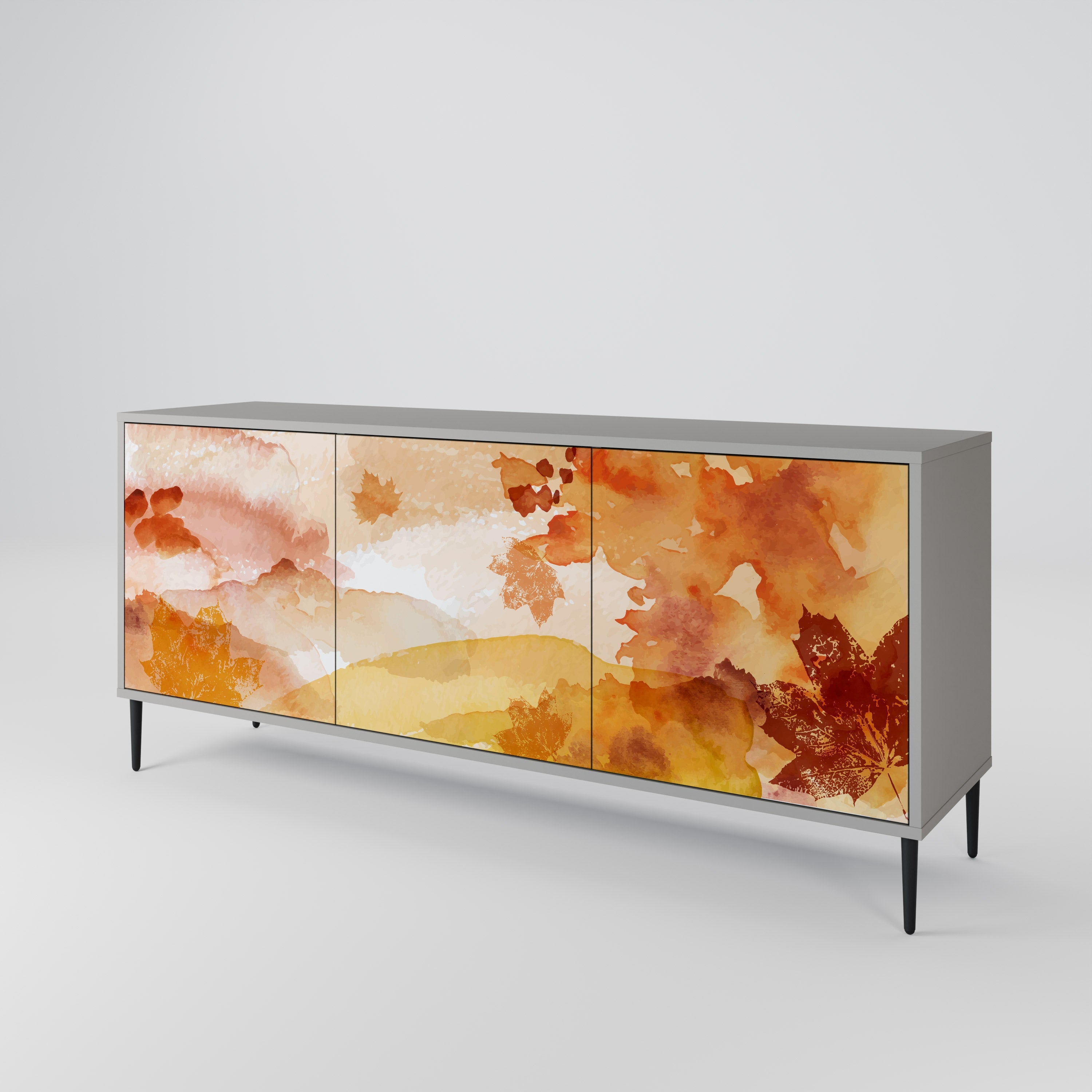 Buffet 3 portes TRACES OF AUTUMN finition grise