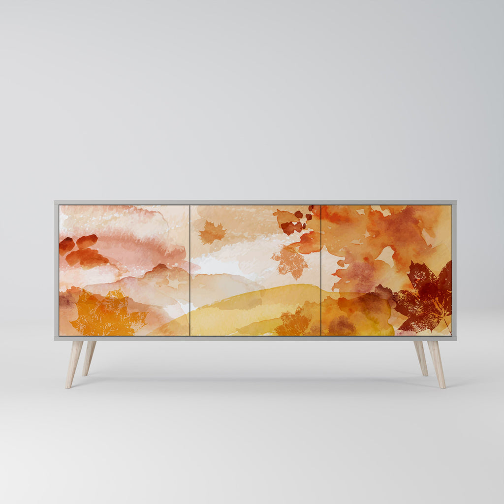 Buffet 3 portes TRACES OF AUTUMN finition grise