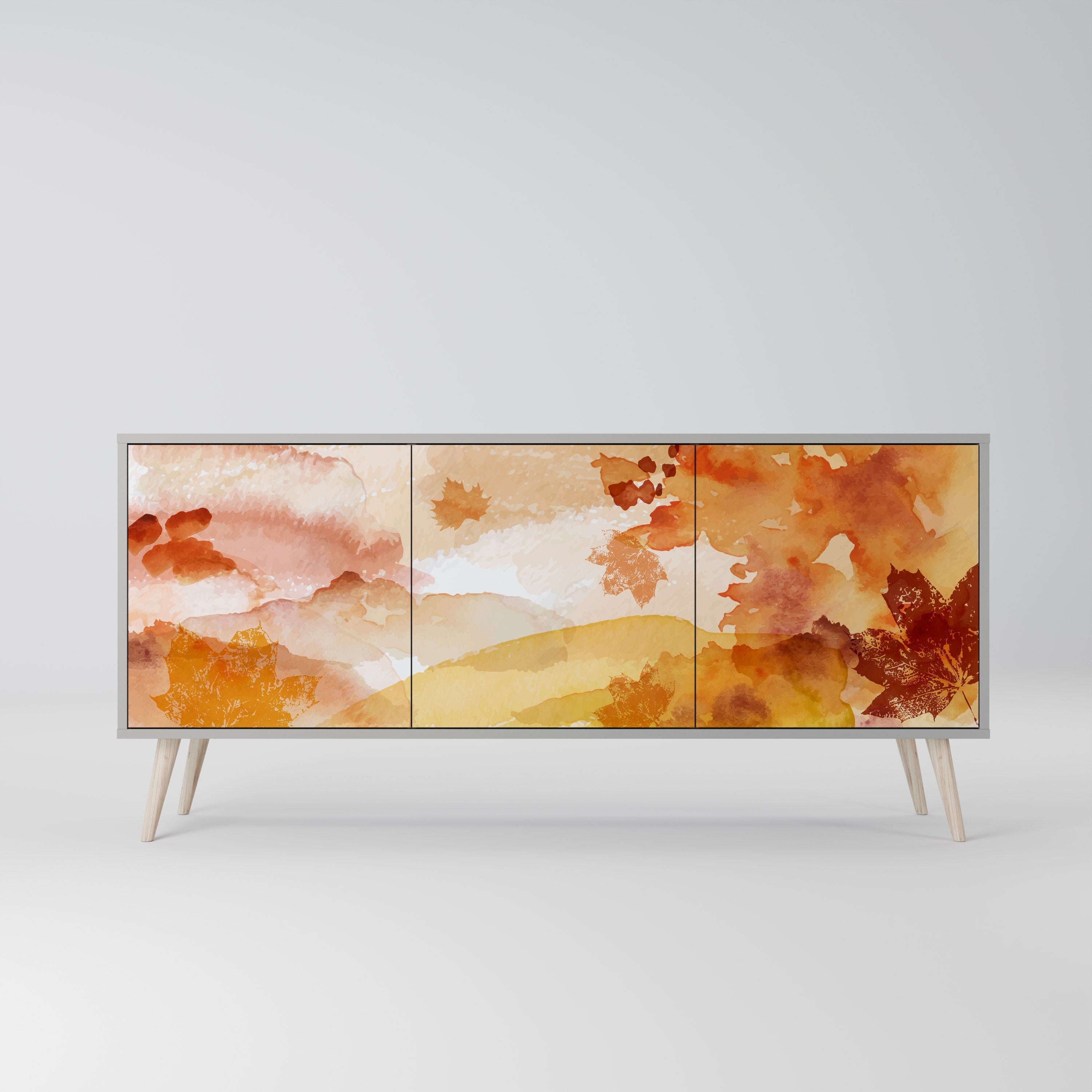 Buffet 3 portes TRACES OF AUTUMN finition grise