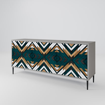 ARTISTIC GEOMETRY 3-Door Sideboard