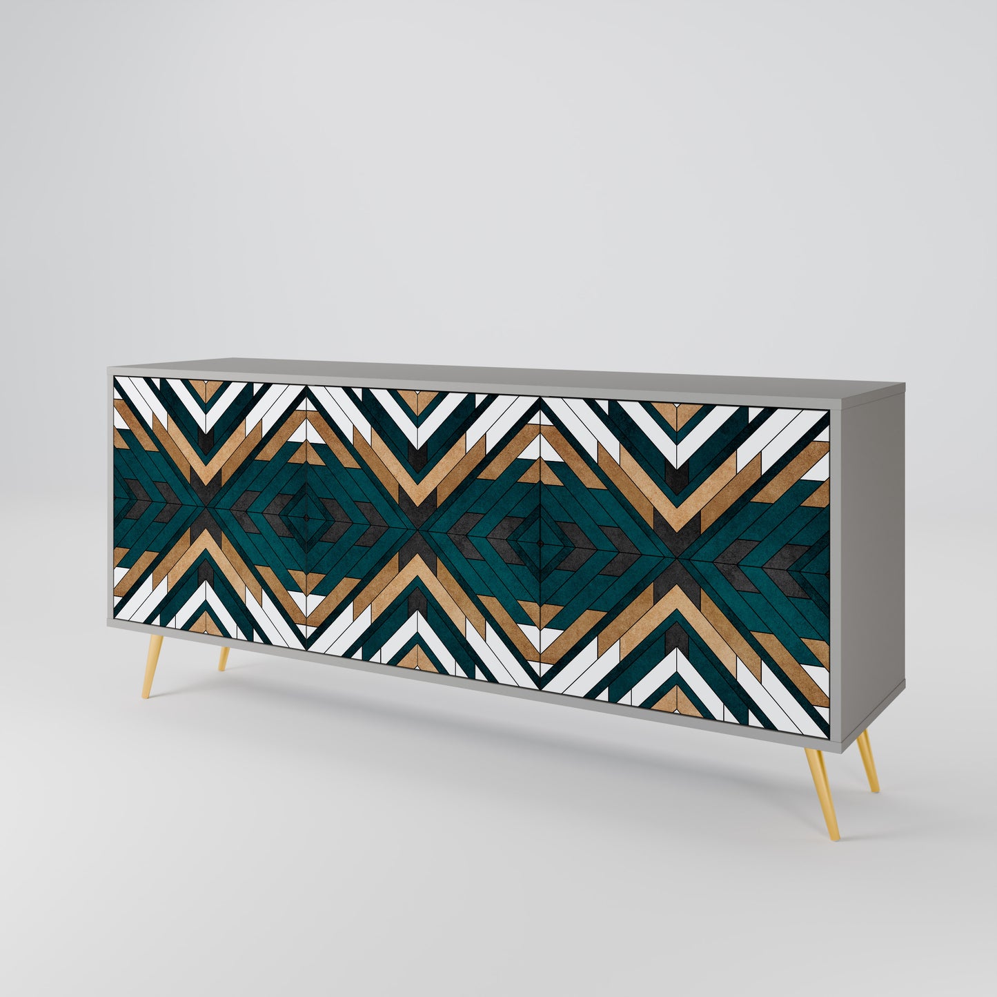 ARTISTIC GEOMETRY 3-Door Sideboard