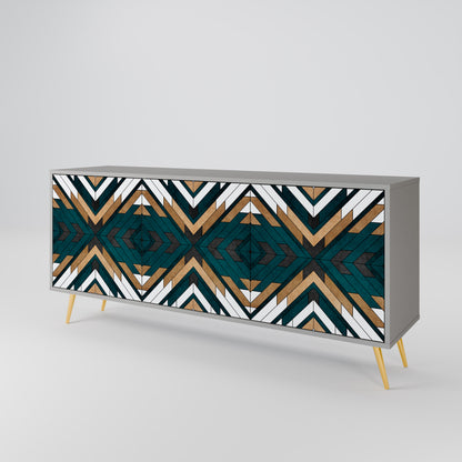 ARTISTIC GEOMETRY 3-Door Sideboard