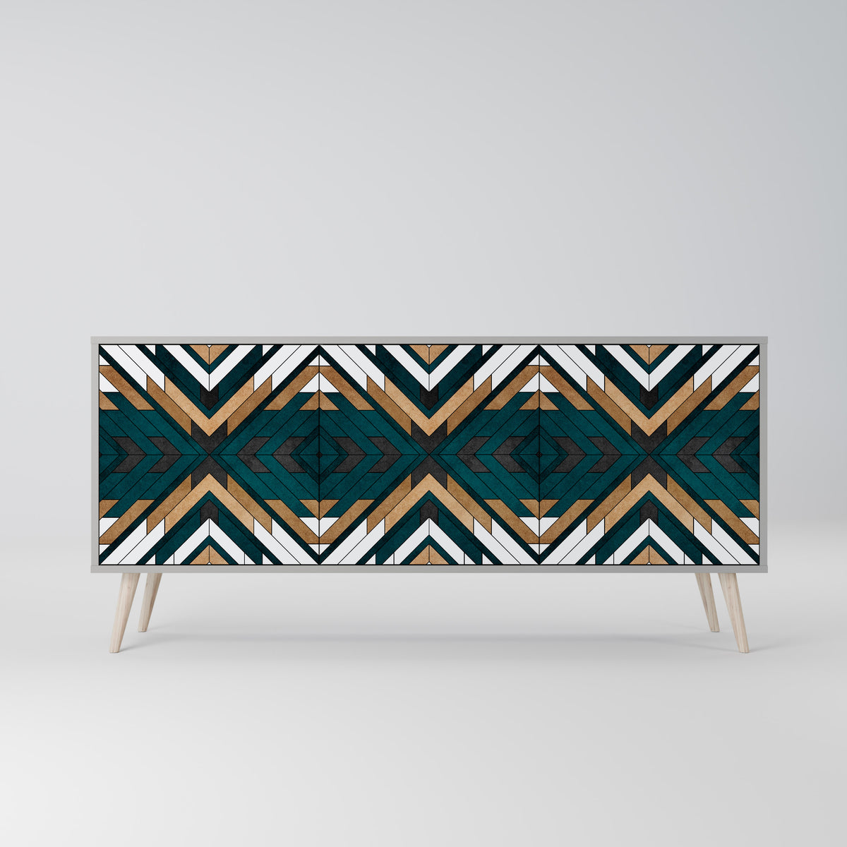 ARTISTIC GEOMETRY 3-Door Sideboard