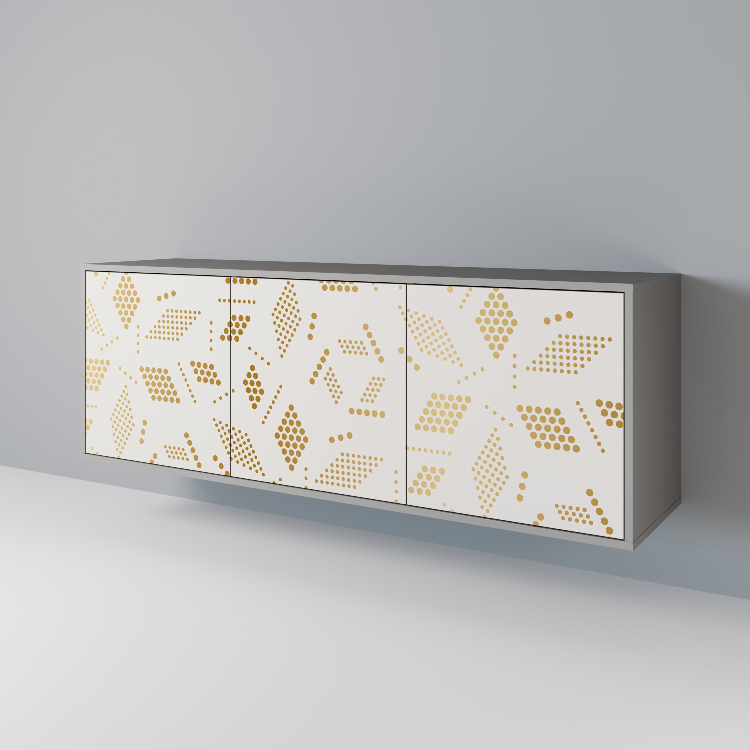 Buffet 3 portes SPOTTED DAZE en finition grise