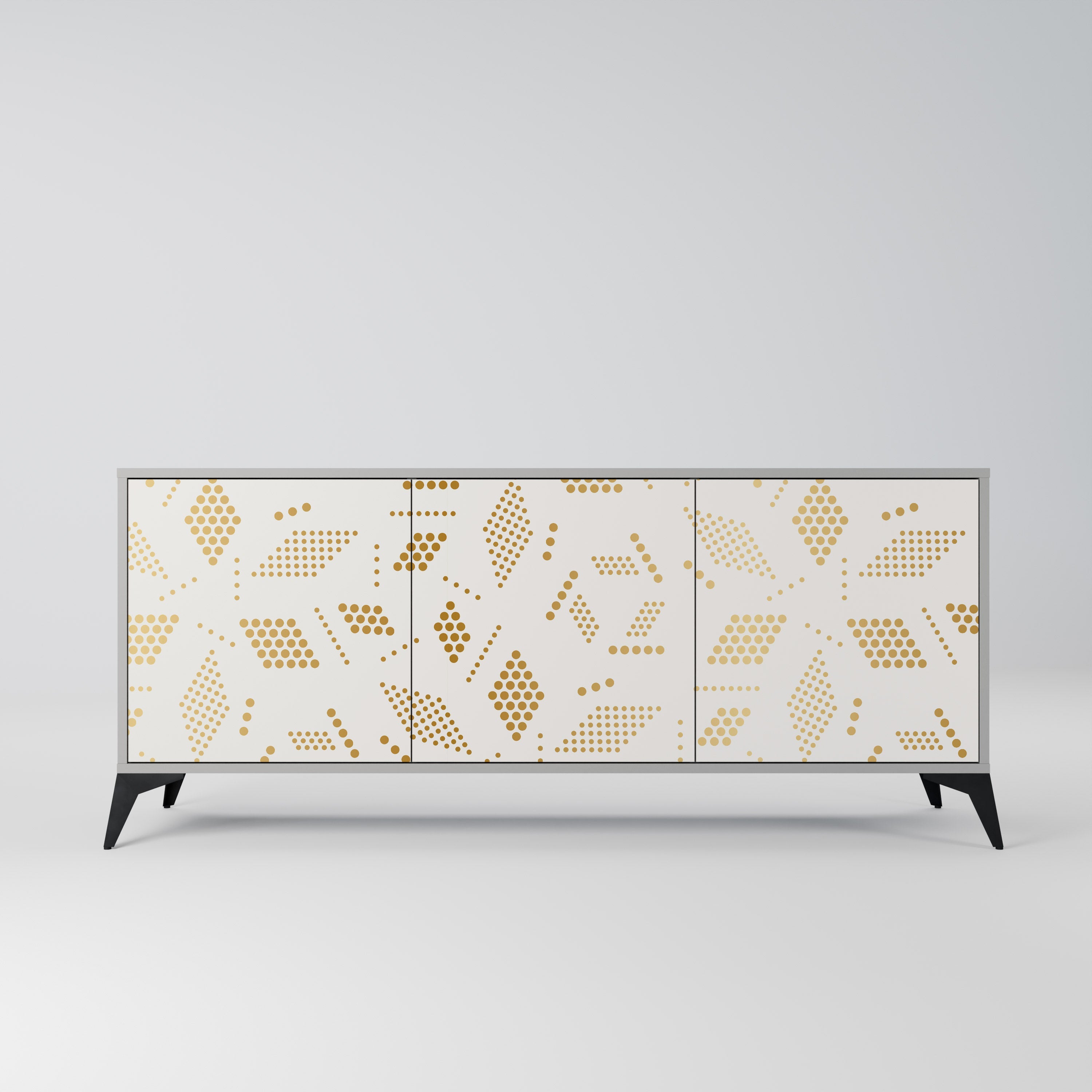 Buffet 3 portes SPOTTED DAZE en finition grise