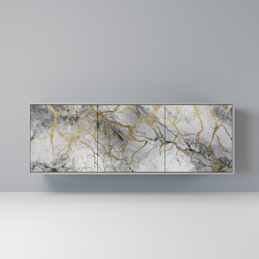 Buffet 3 portes TIMELESS GLIDE finition grise