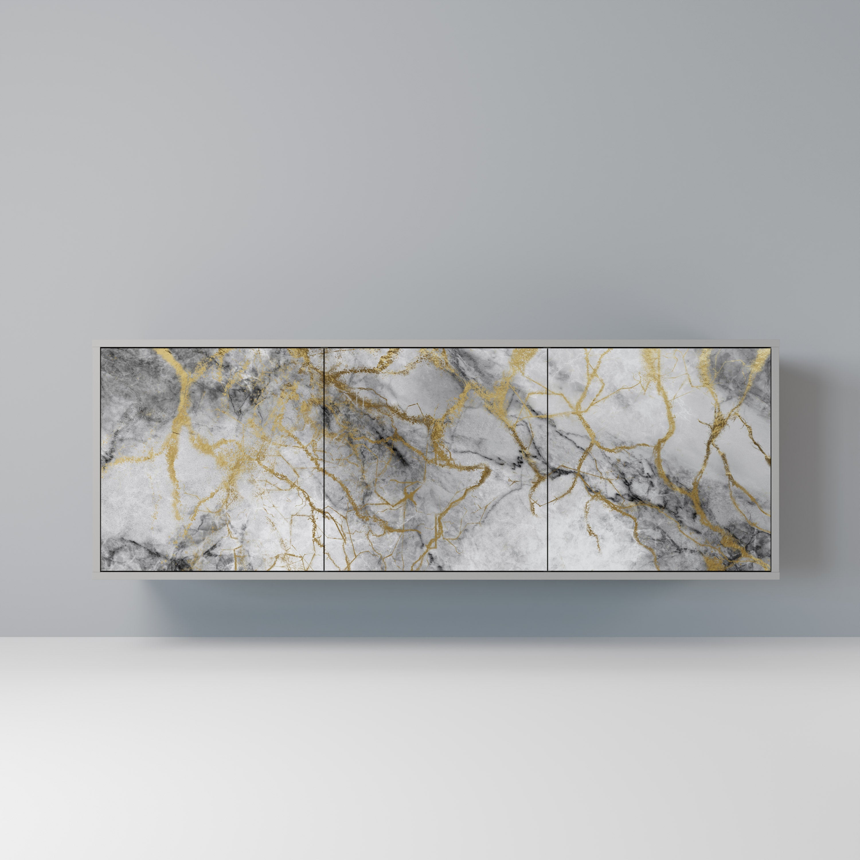 Buffet 3 portes TIMELESS GLIDE finition grise