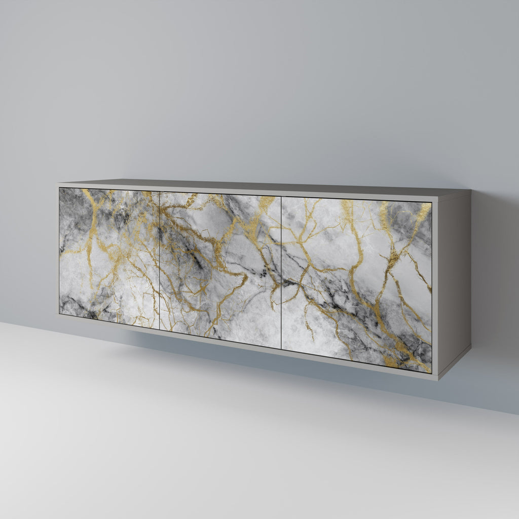 Buffet 3 portes TIMELESS GLIDE finition grise