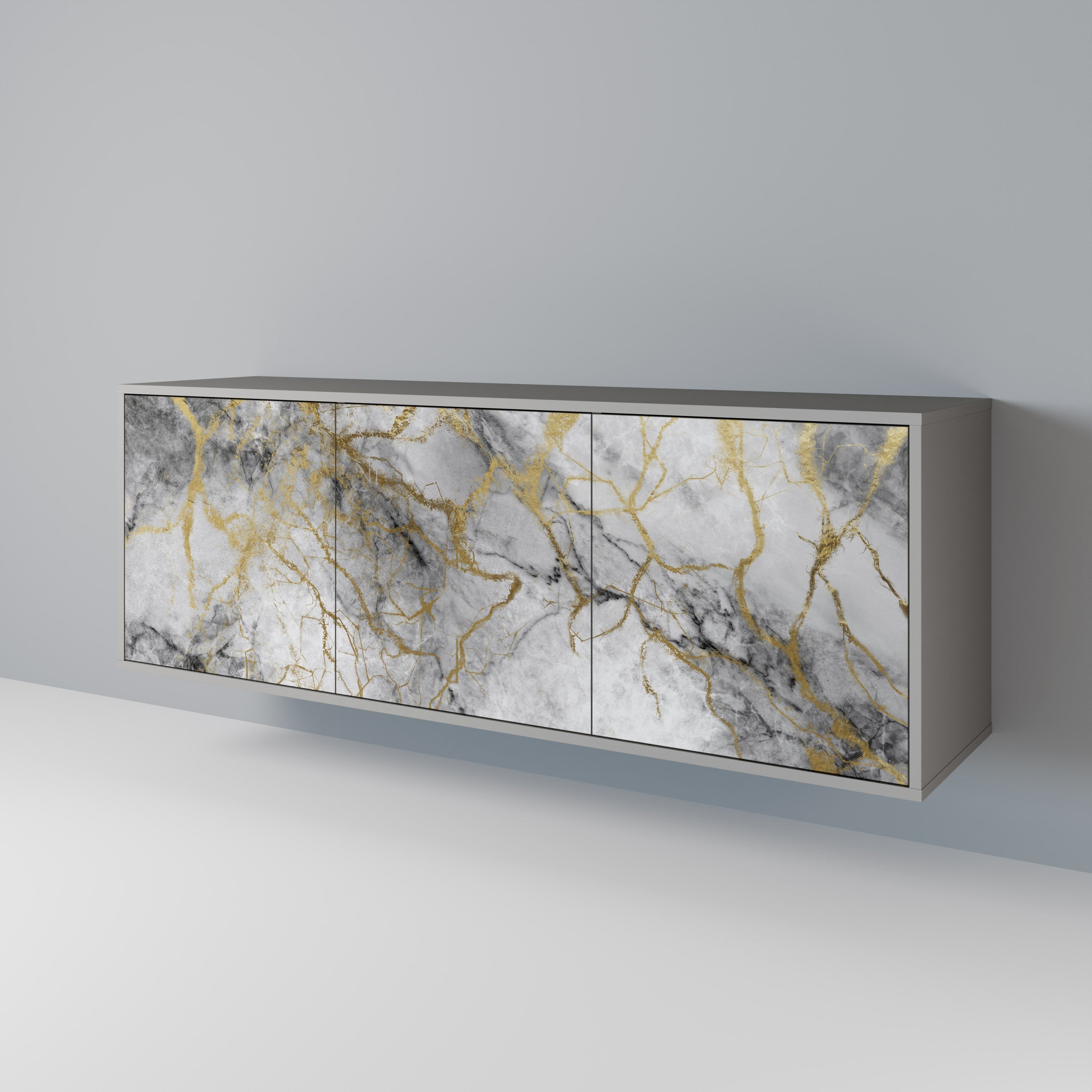 Buffet 3 portes TIMELESS GLIDE finition grise