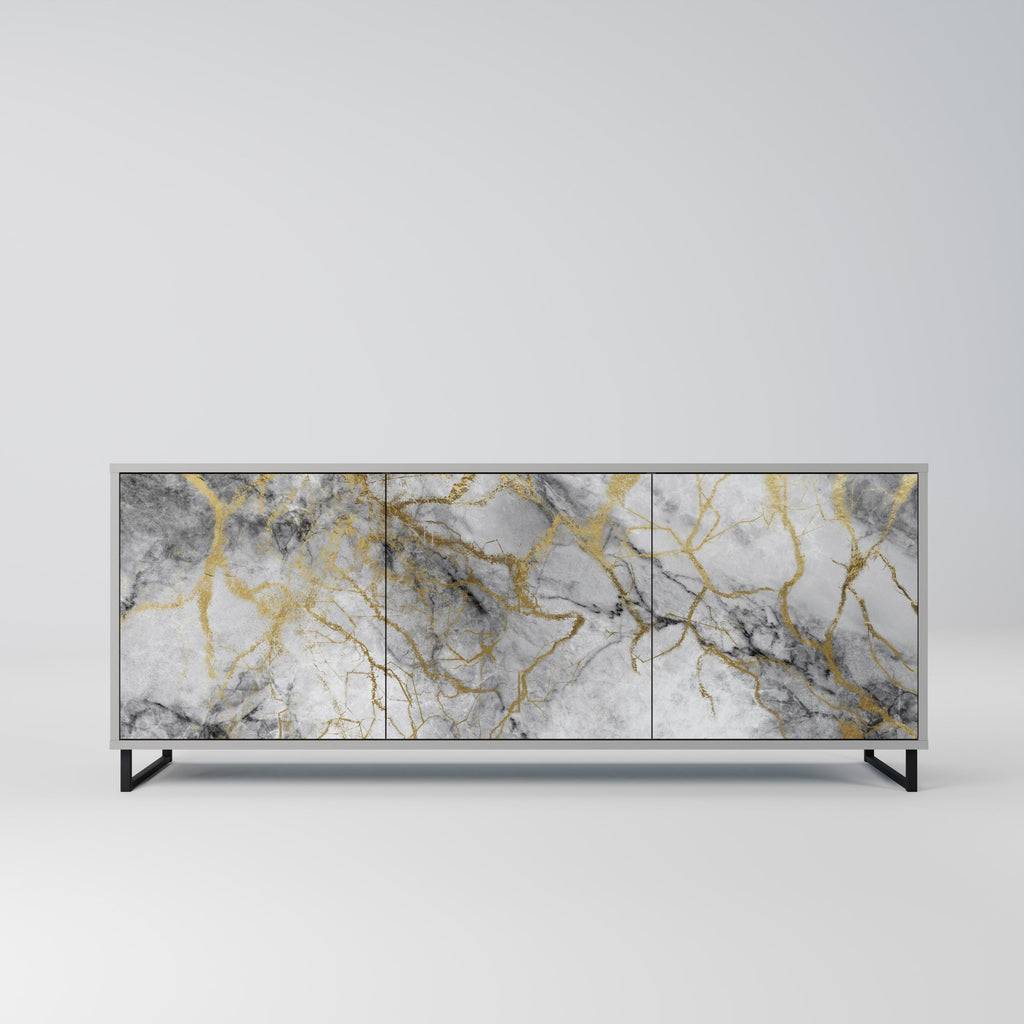 Buffet 3 portes TIMELESS GLIDE finition grise