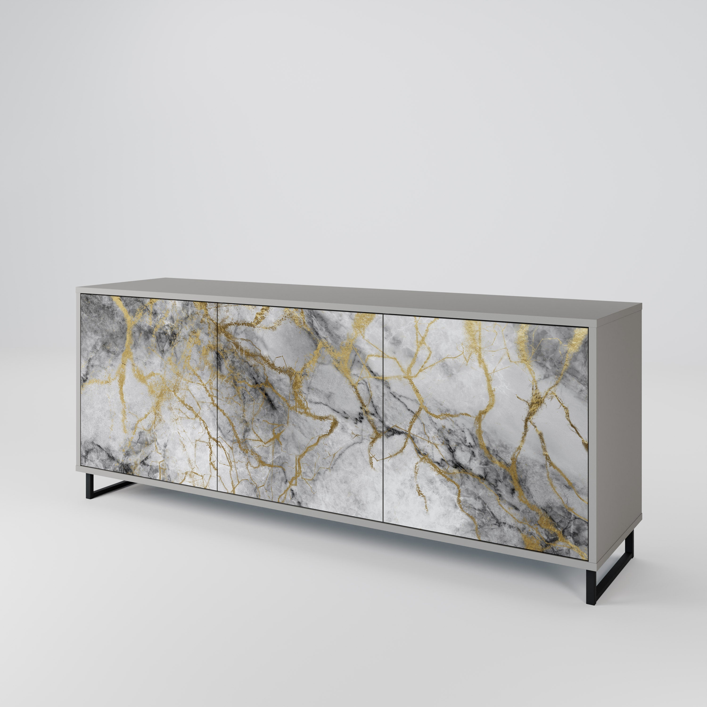 Buffet 3 portes TIMELESS GLIDE finition grise