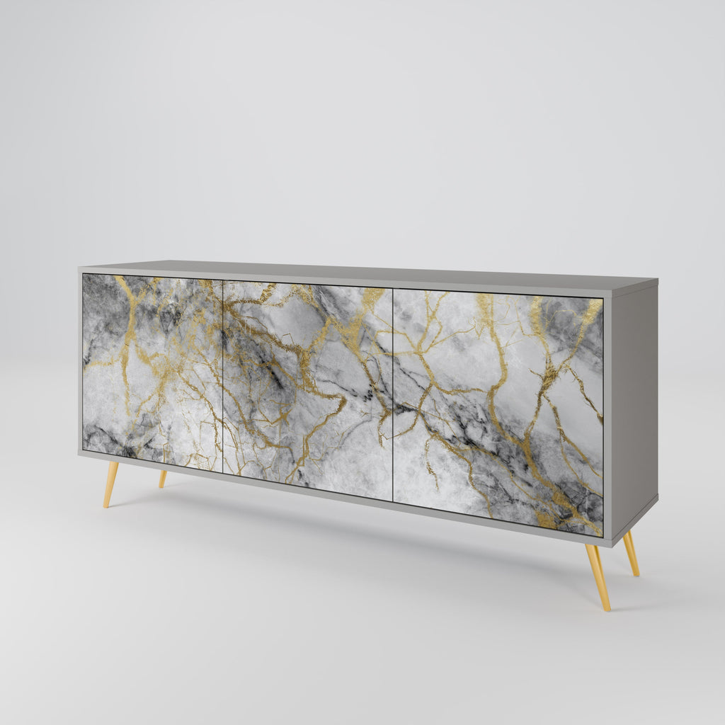 Buffet 3 portes TIMELESS GLIDE finition grise