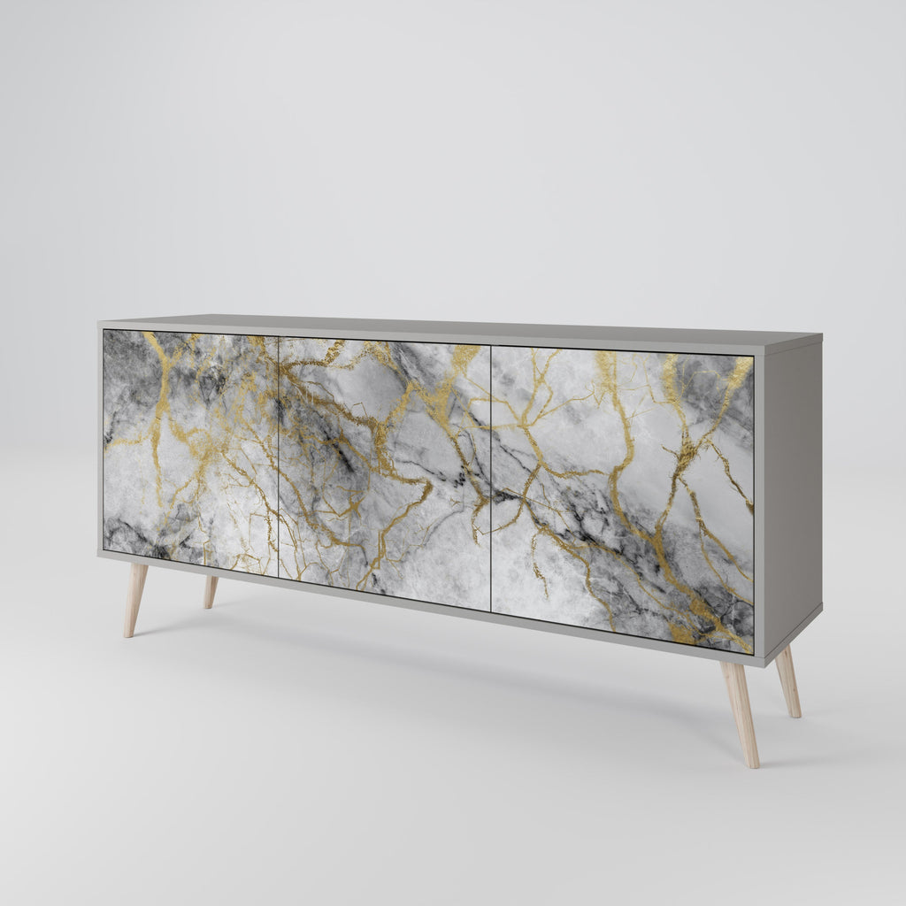 Buffet 3 portes TIMELESS GLIDE finition grise