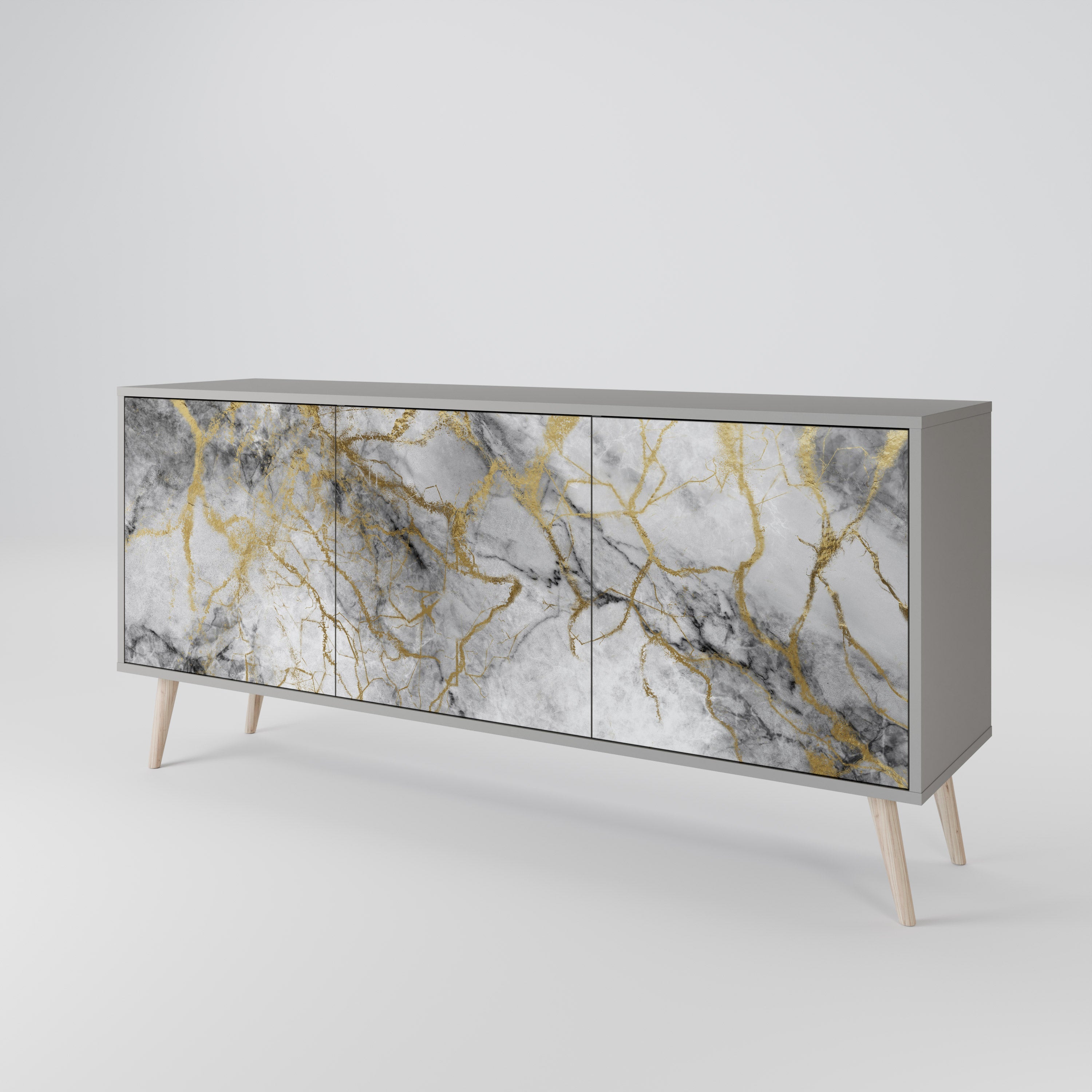 Buffet 3 portes TIMELESS GLIDE finition grise