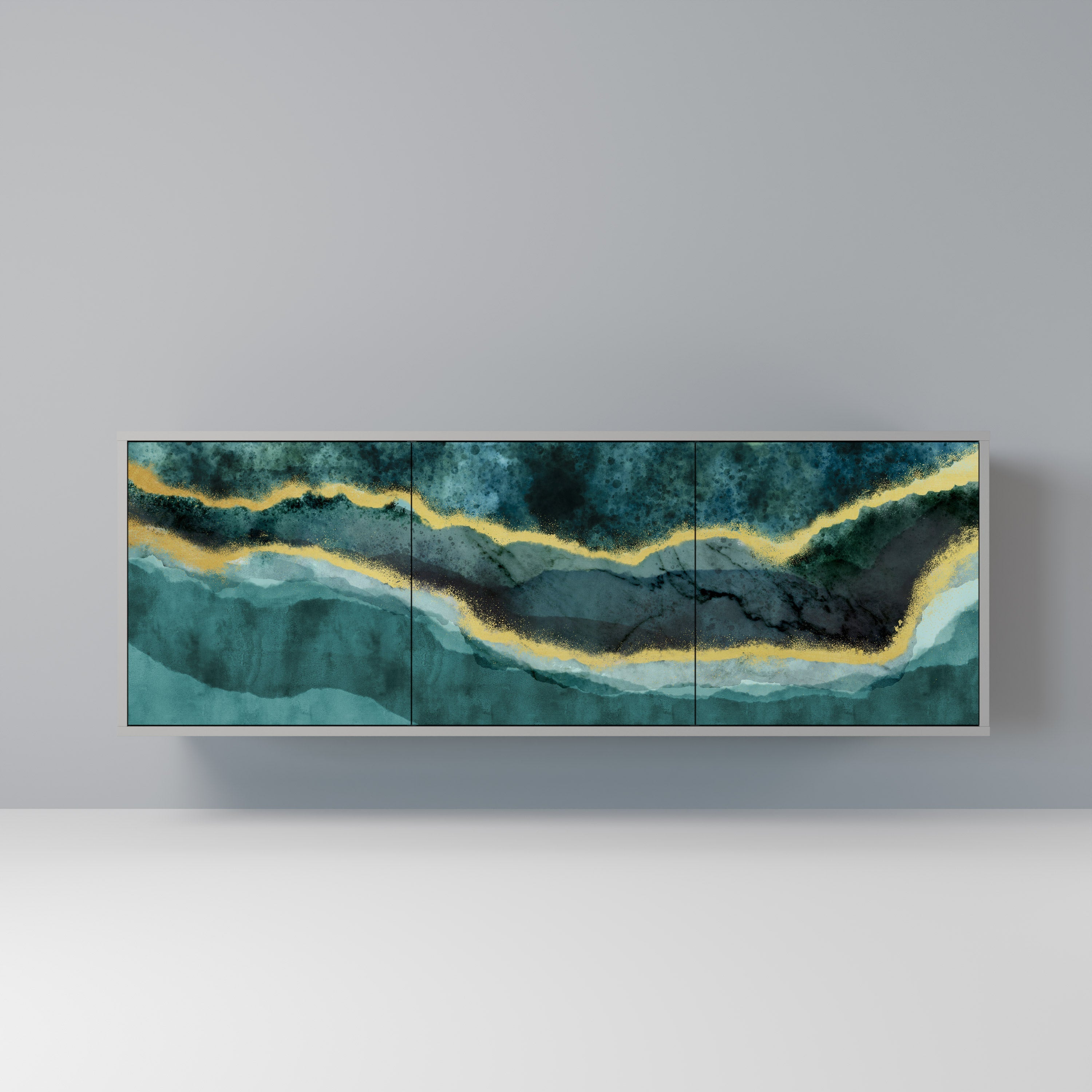 Buffet 3 portes GOLDRUSH ODYSSEY finition grise