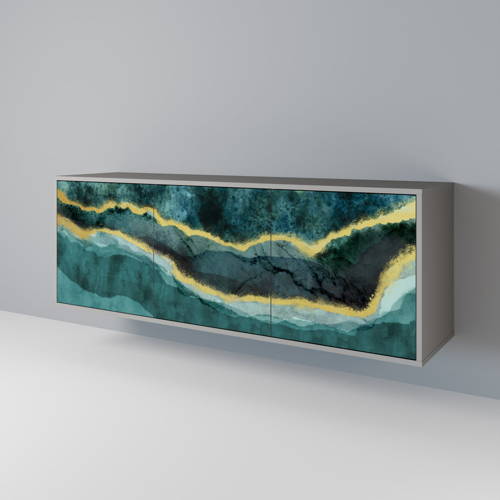 Buffet 3 portes GOLDRUSH ODYSSEY finition grise