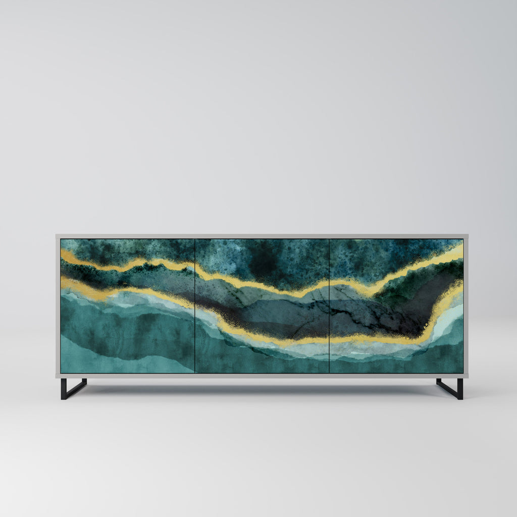 Buffet 3 portes GOLDRUSH ODYSSEY finition grise