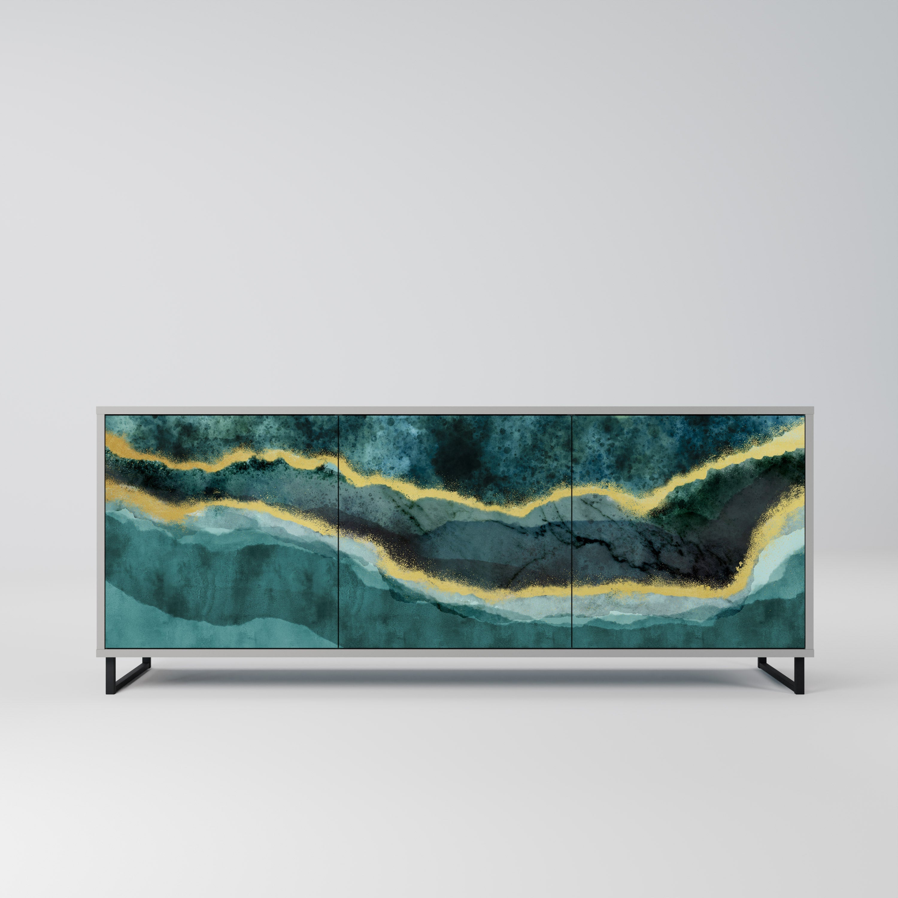 Buffet 3 portes GOLDRUSH ODYSSEY finition grise