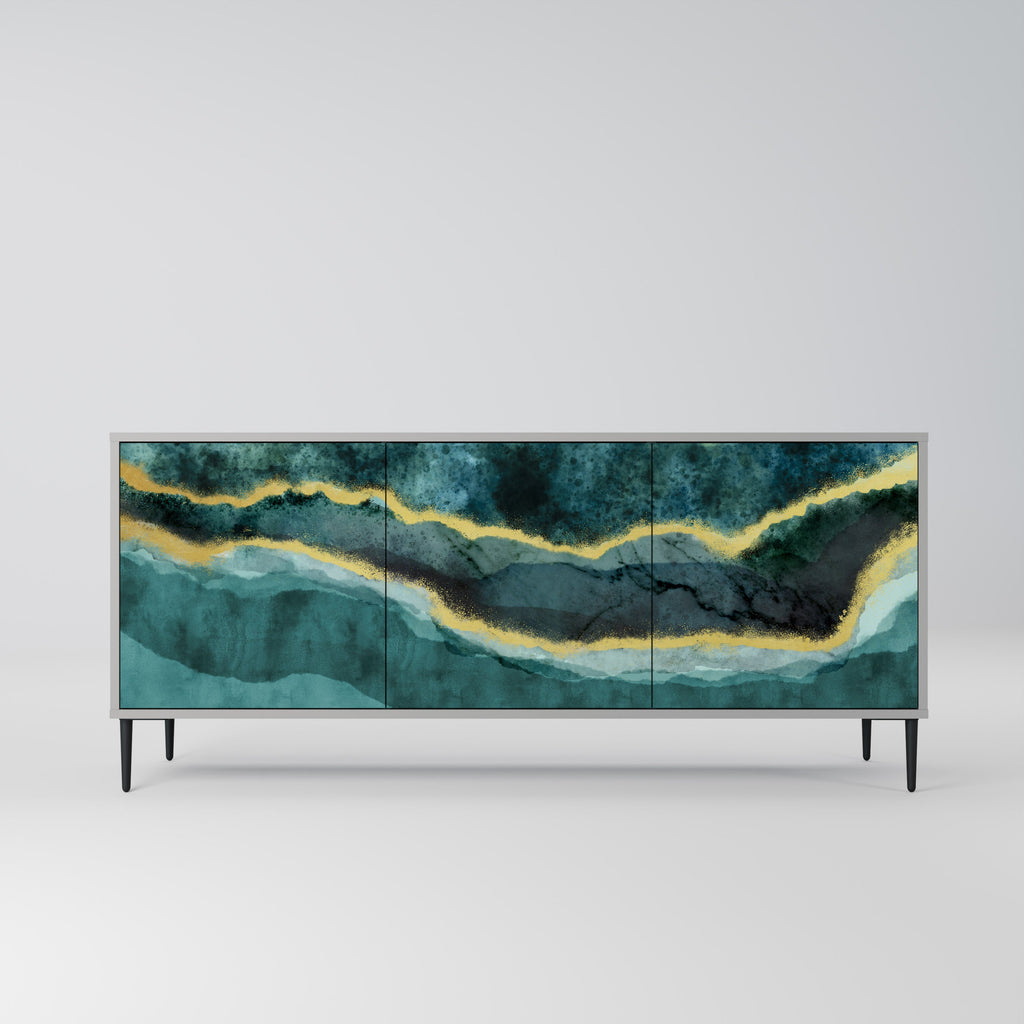 Buffet 3 portes GOLDRUSH ODYSSEY finition grise