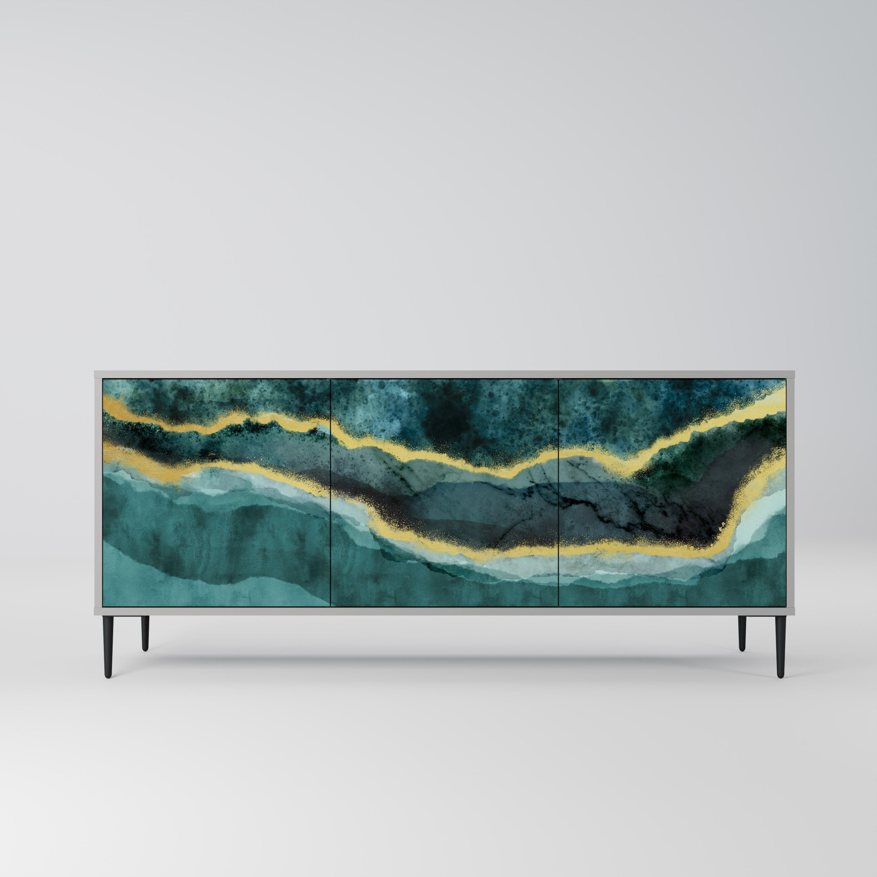 Buffet 3 portes GOLDRUSH ODYSSEY finition grise