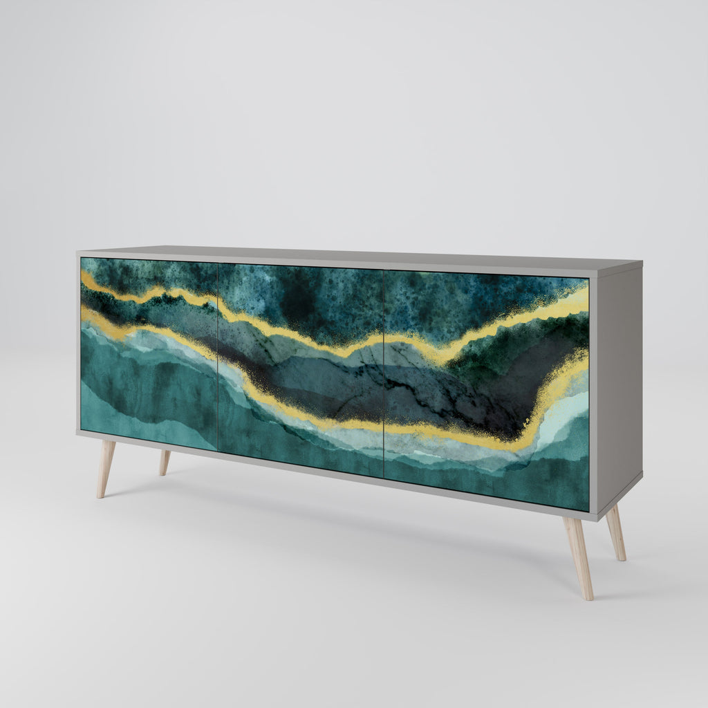 Buffet 3 portes GOLDRUSH ODYSSEY finition grise