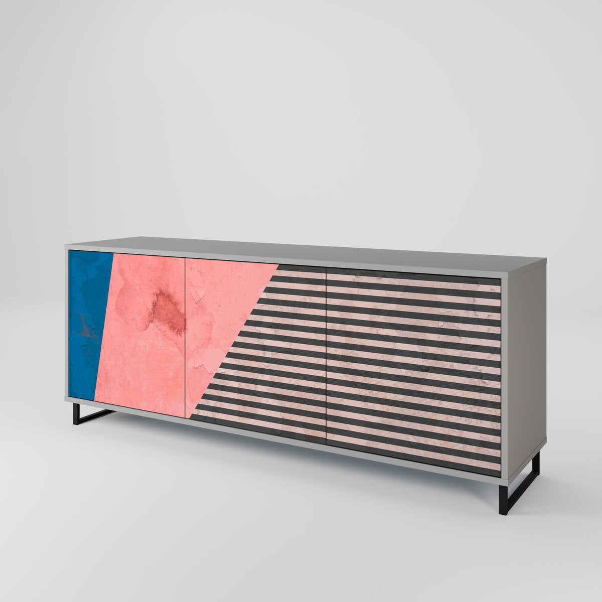 GLAMOROUS STRIPE 3-Door Sideboard
