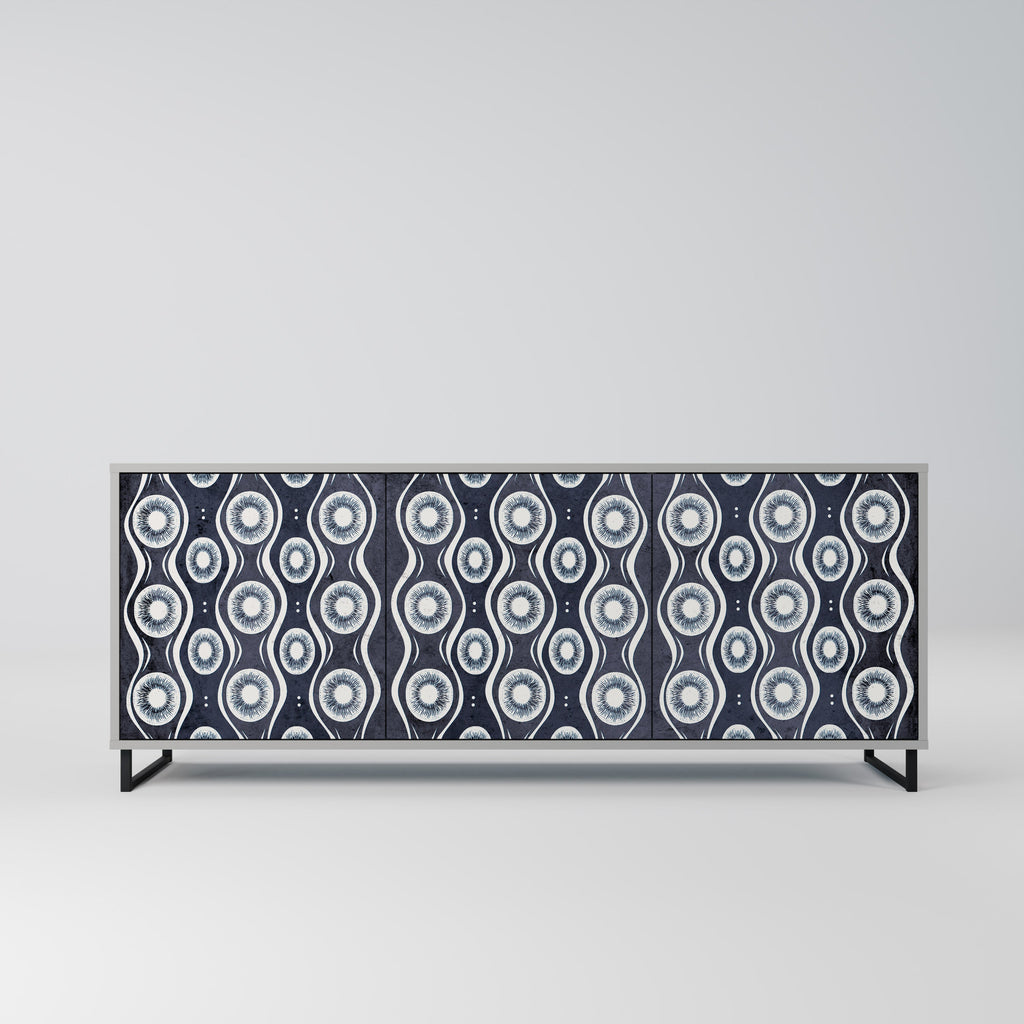 Buffet 3 portes GRAPHITE EYES finition grise