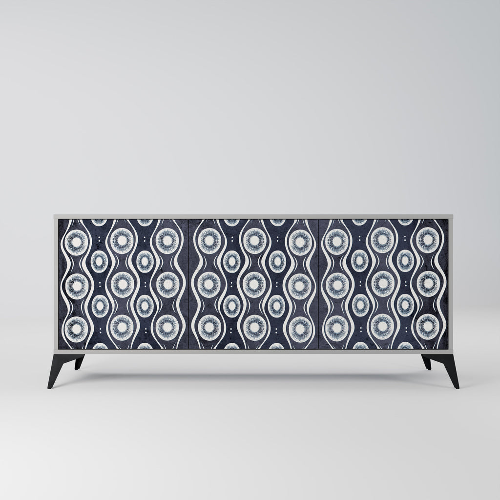 Buffet 3 portes GRAPHITE EYES finition grise