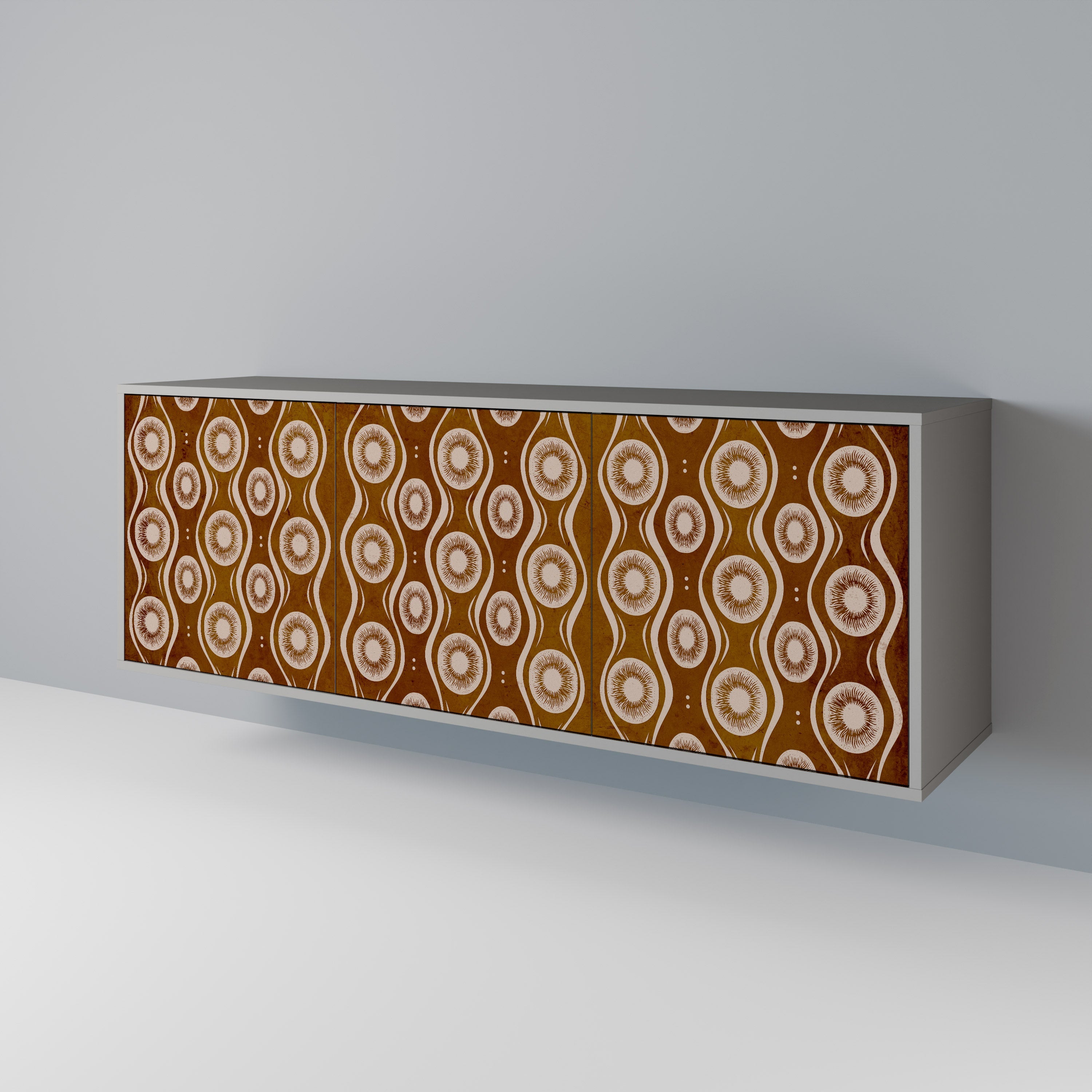 Buffet 3 portes BROWN EYES finition grise