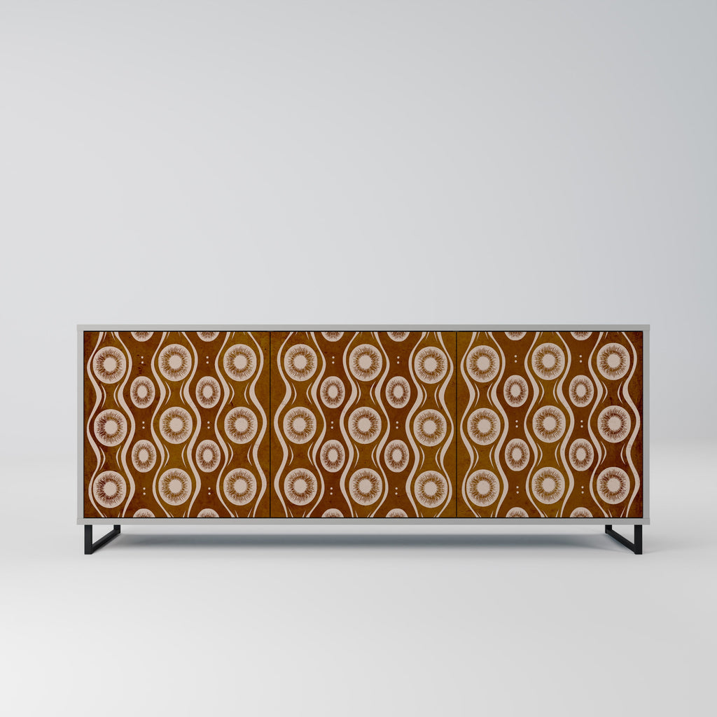 Buffet 3 portes BROWN EYES finition grise