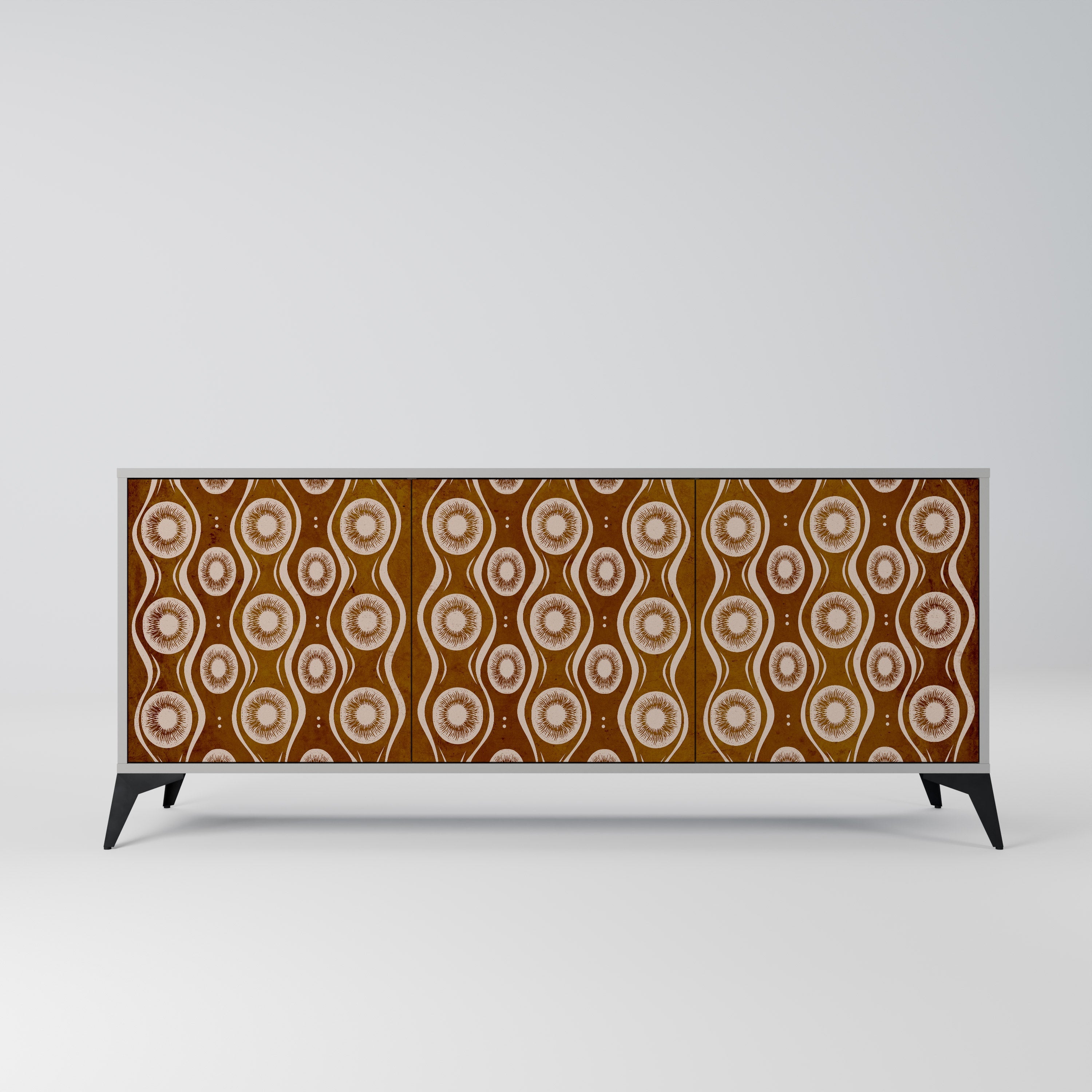 Buffet 3 portes BROWN EYES finition grise