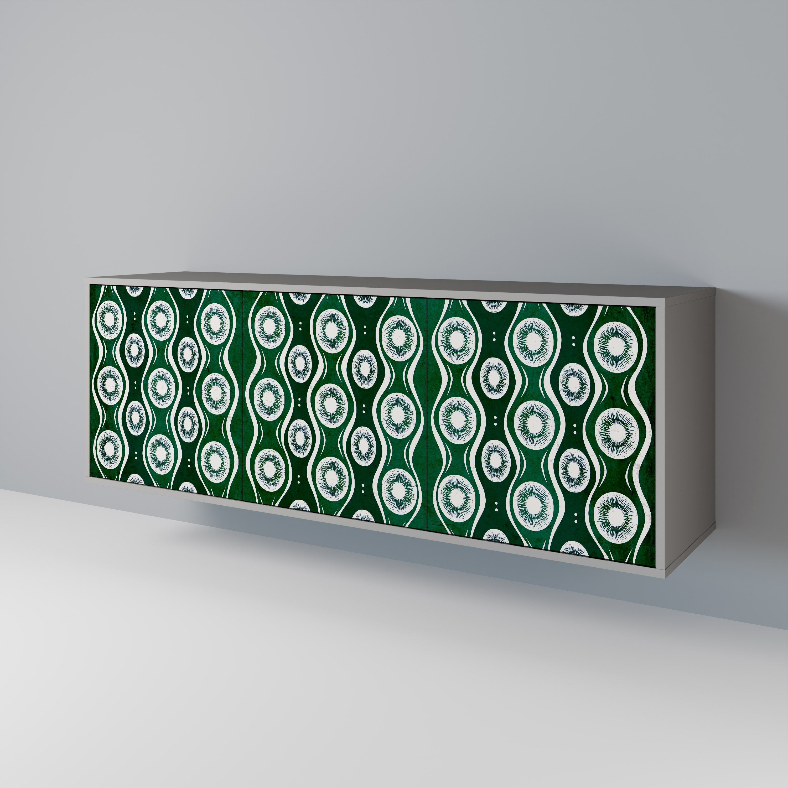 Buffet 3 portes GREEN EYES finition grise