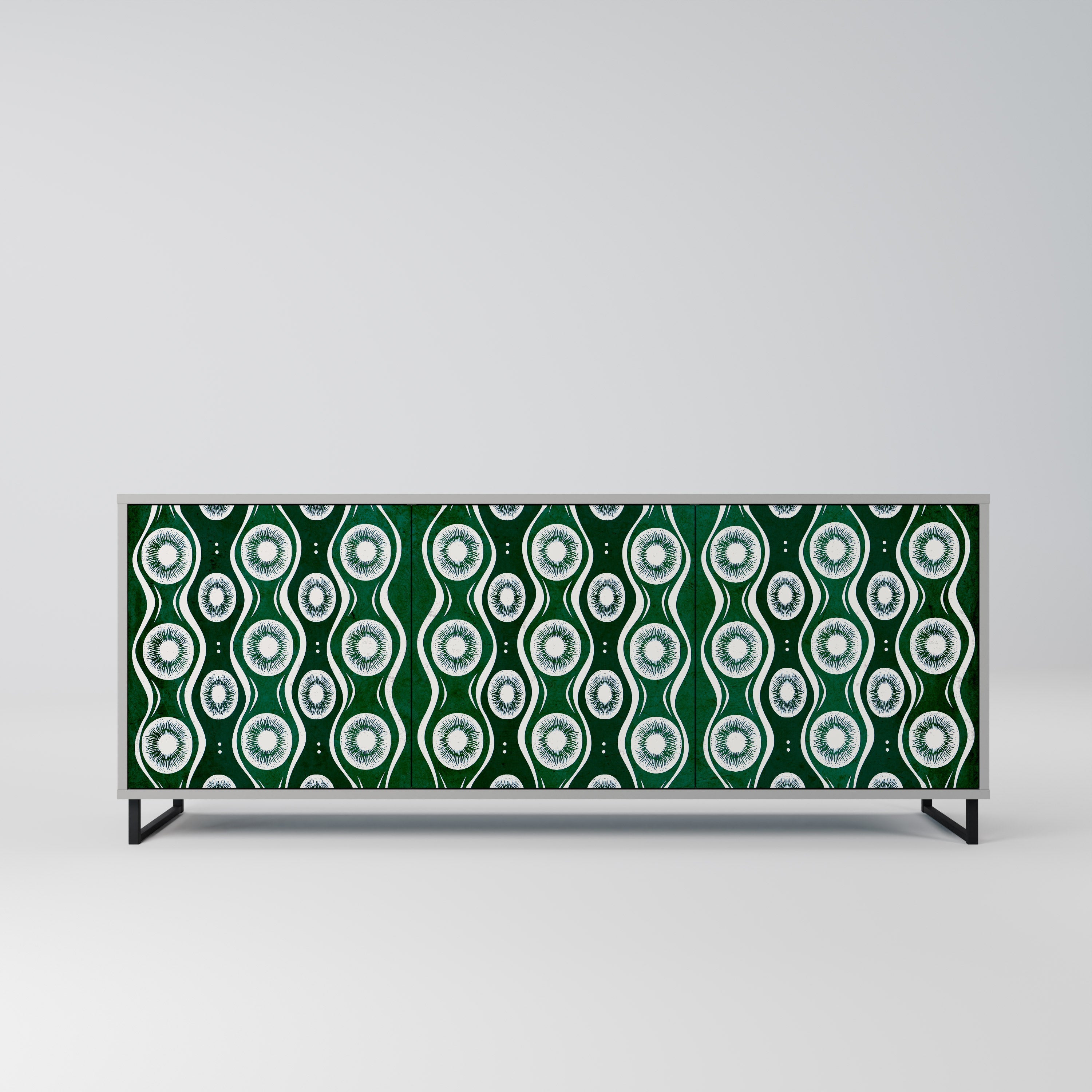 Buffet 3 portes GREEN EYES finition grise