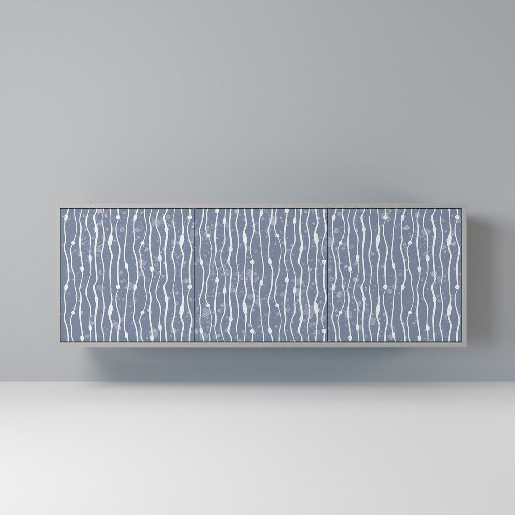 Buffet 3 portes GRAPHITE RAIN, finition grise