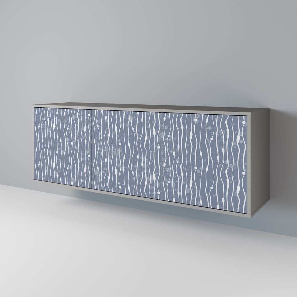 Buffet 3 portes GRAPHITE RAIN, finition grise