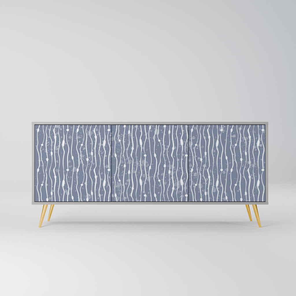 Buffet 3 portes GRAPHITE RAIN, finition grise