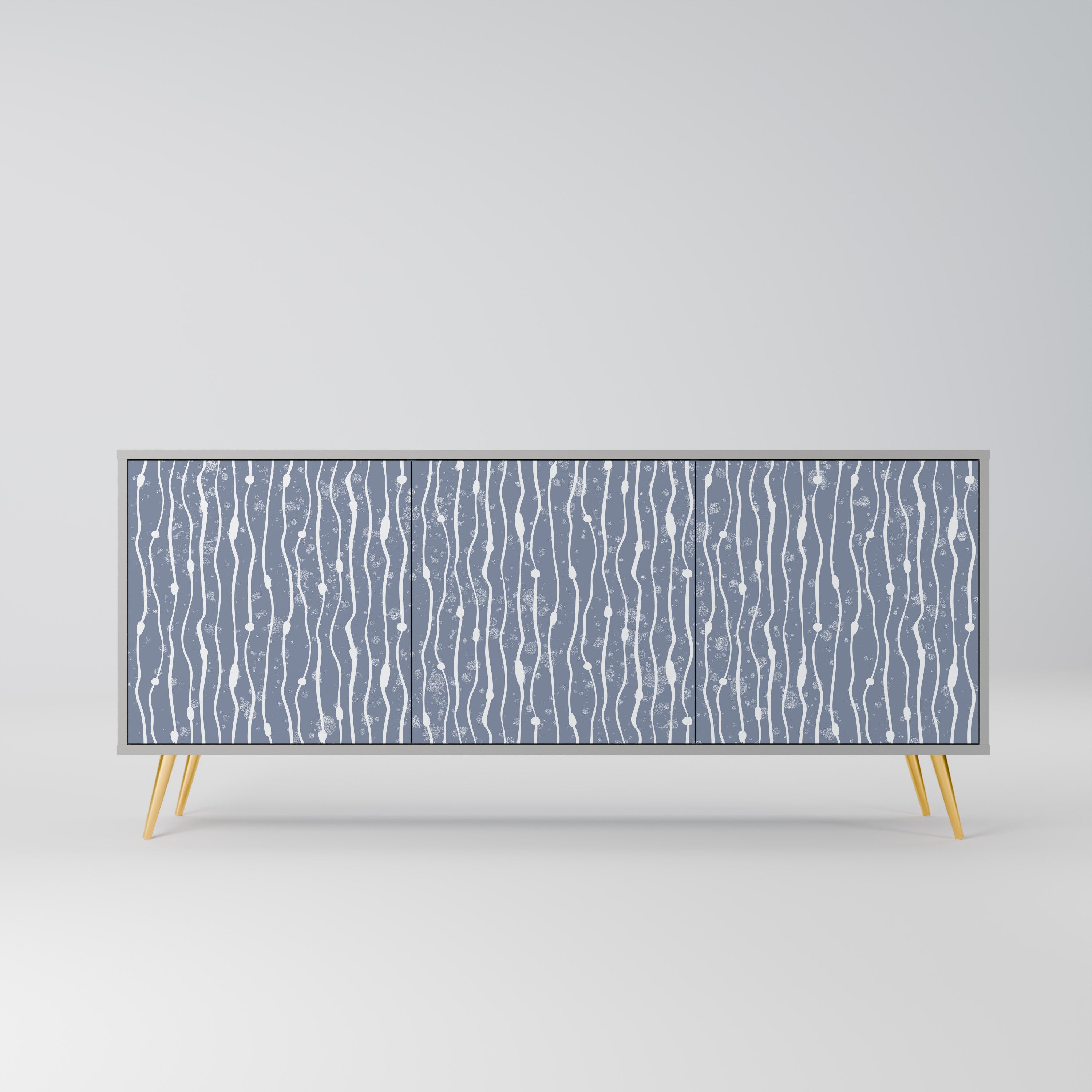 Buffet 3 portes GRAPHITE RAIN, finition grise