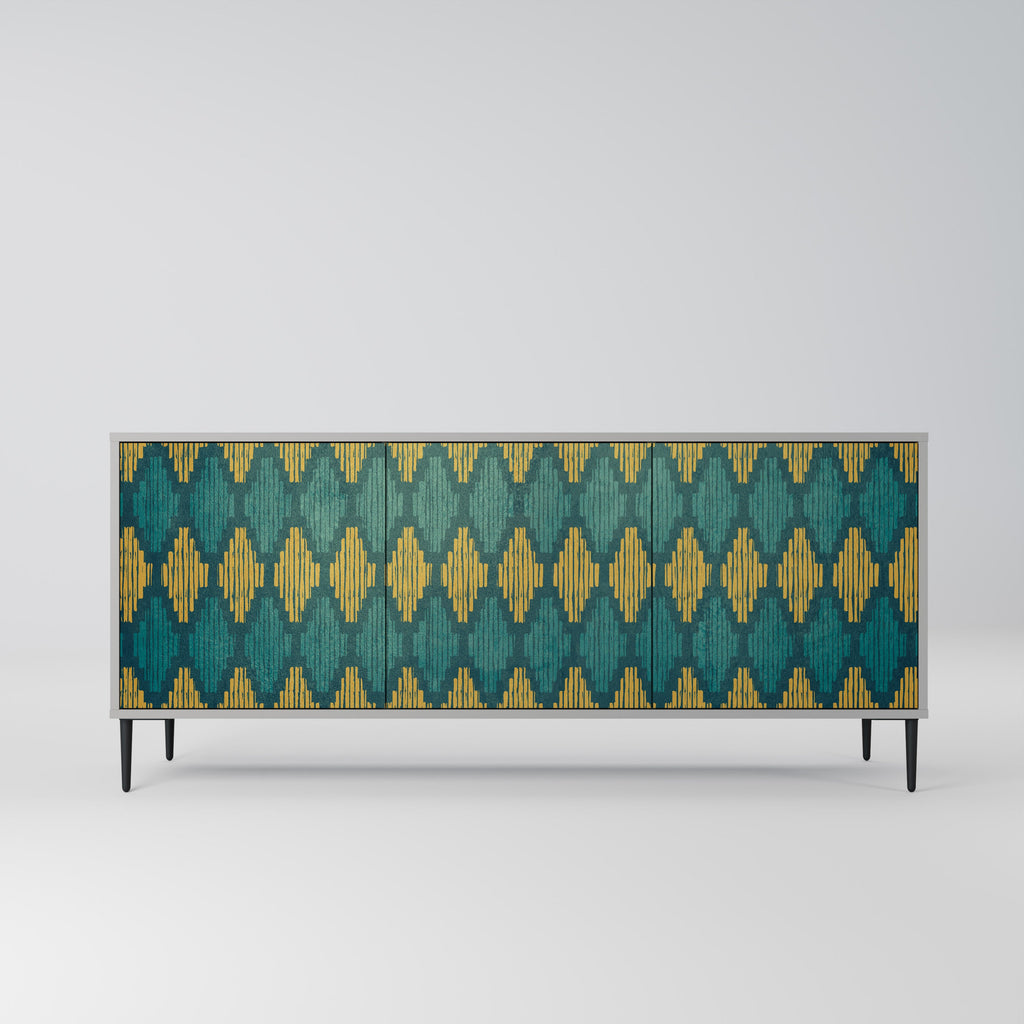 Buffet 3 portes POLYGONS finition grise