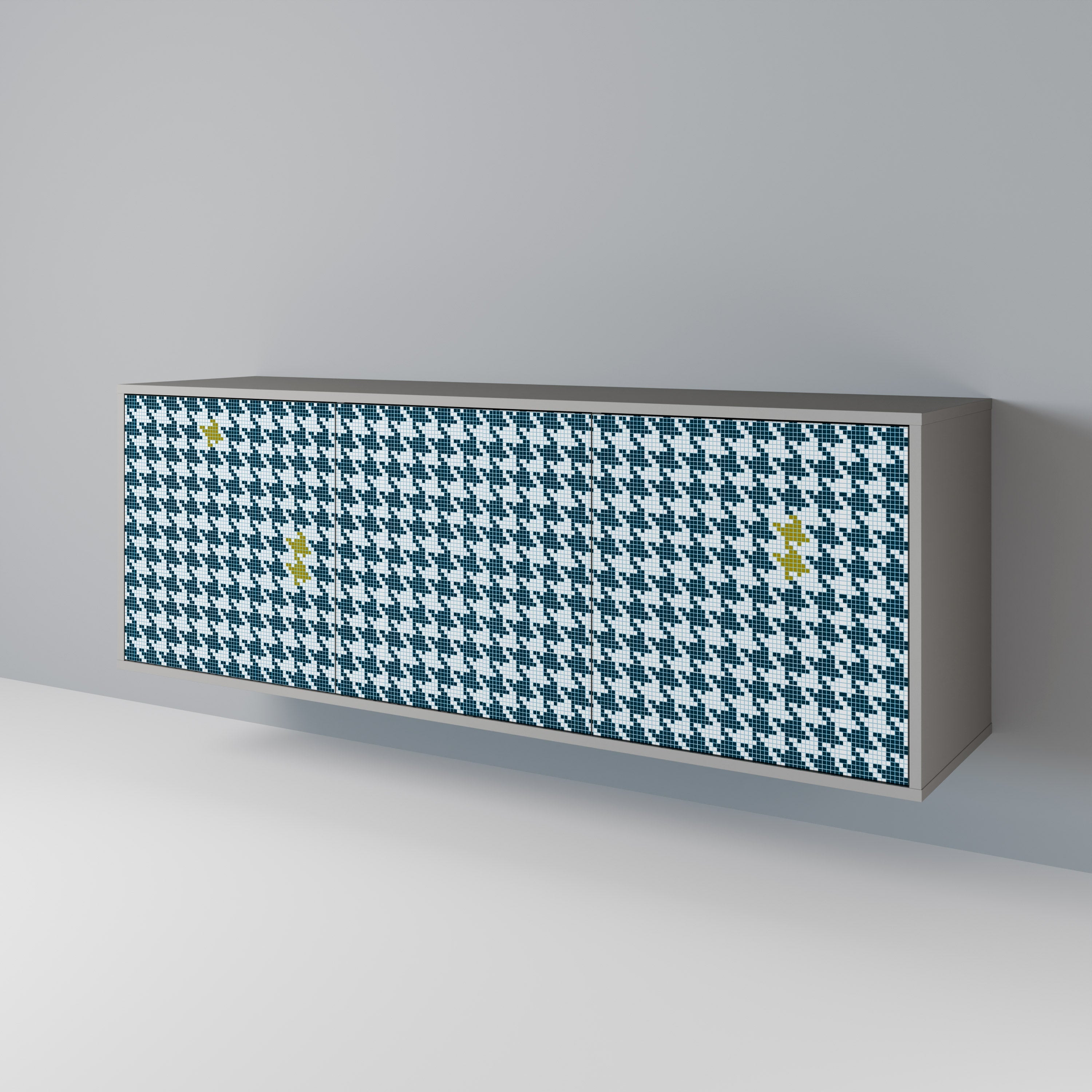 Buffet 3 portes HORS CONTEXTE finition grise