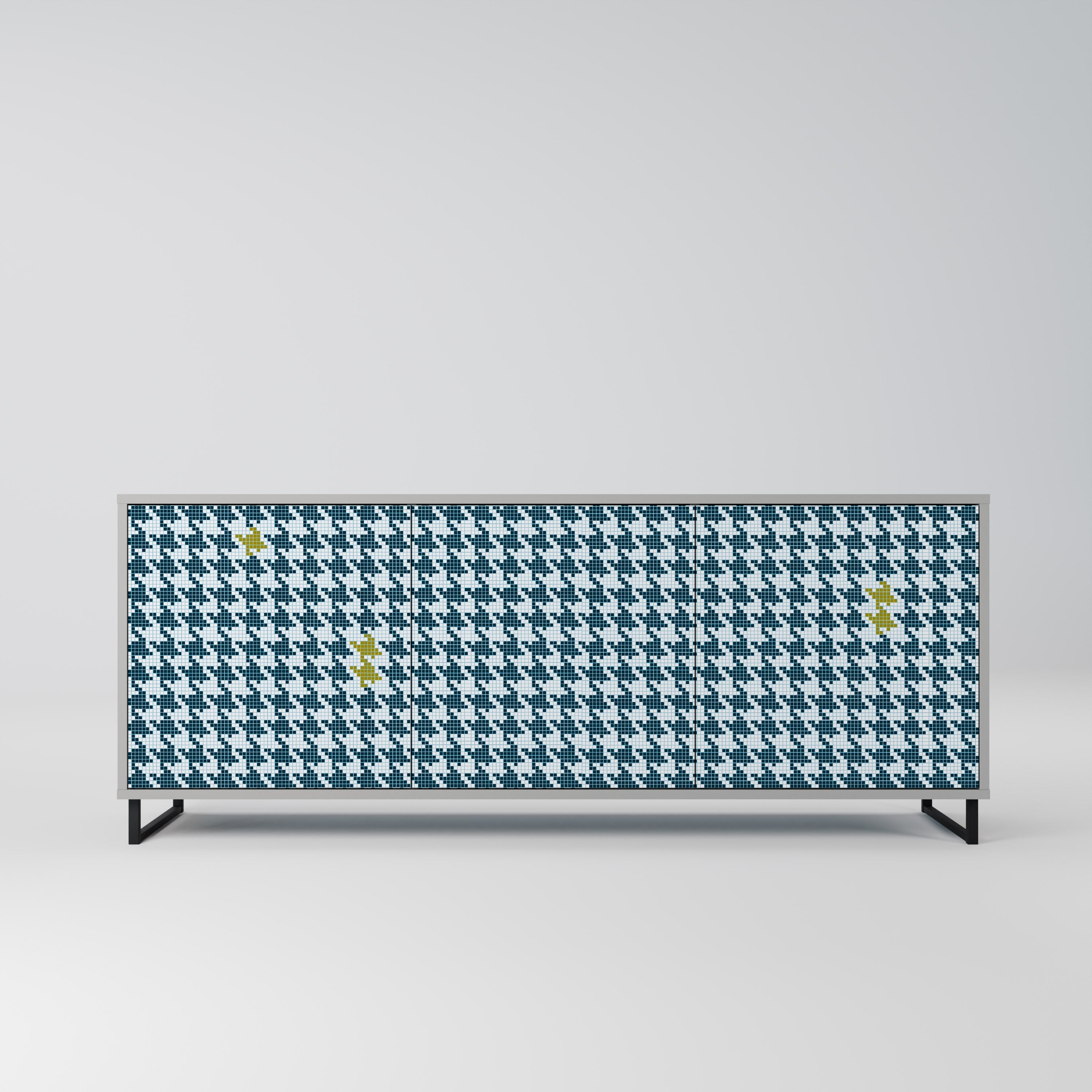 Buffet 3 portes HORS CONTEXTE finition grise